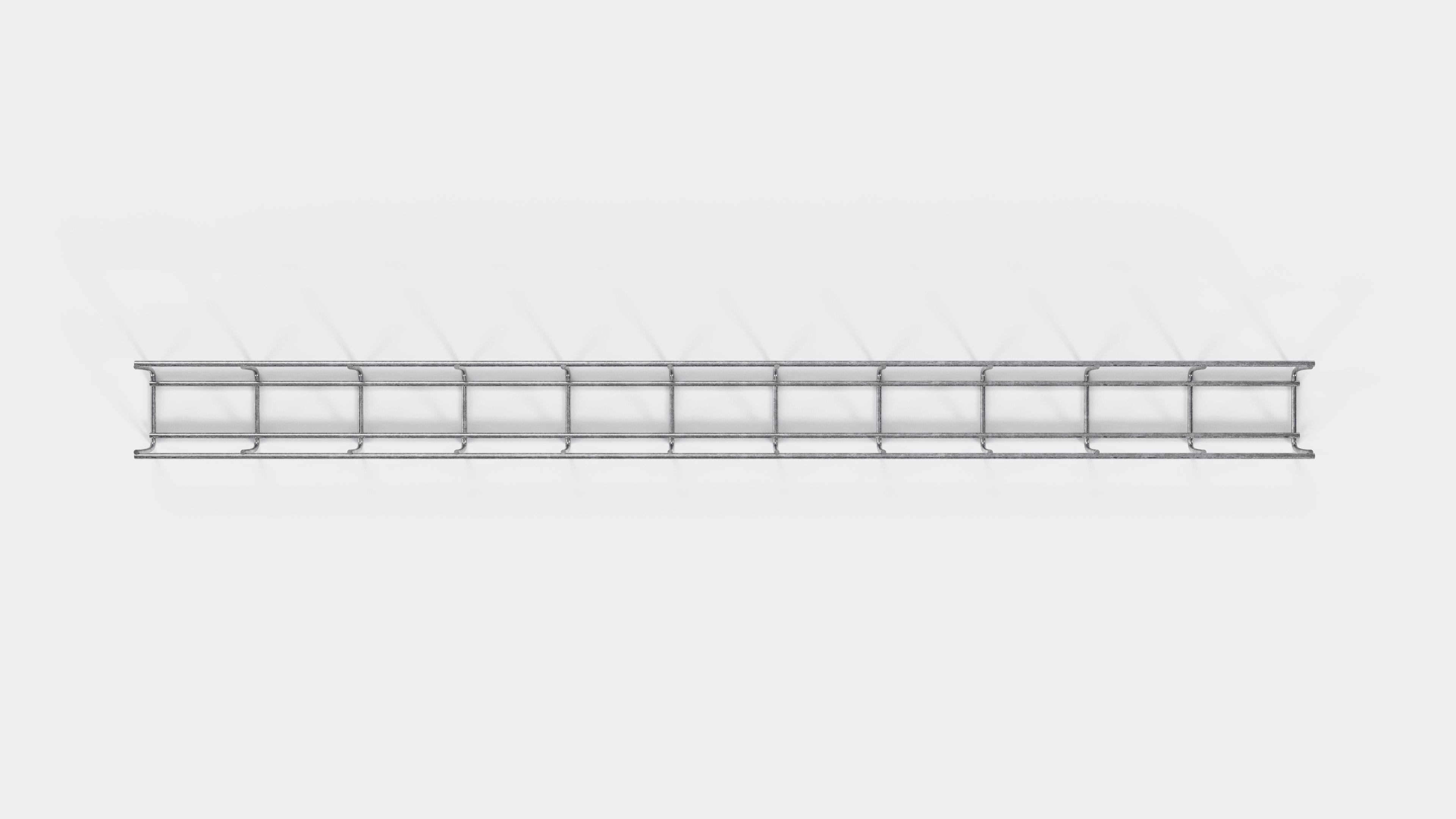 Altura da treliça 110 cm, profundidade 5 cm, tamanho da malha 5 x 10 cm