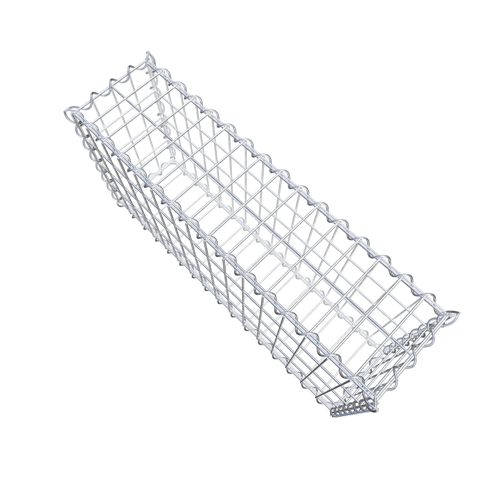 Gabião 80 cm x 40 cm x 20 cm (C x A x P), malhagem 5 cm x 10 cm, espiral