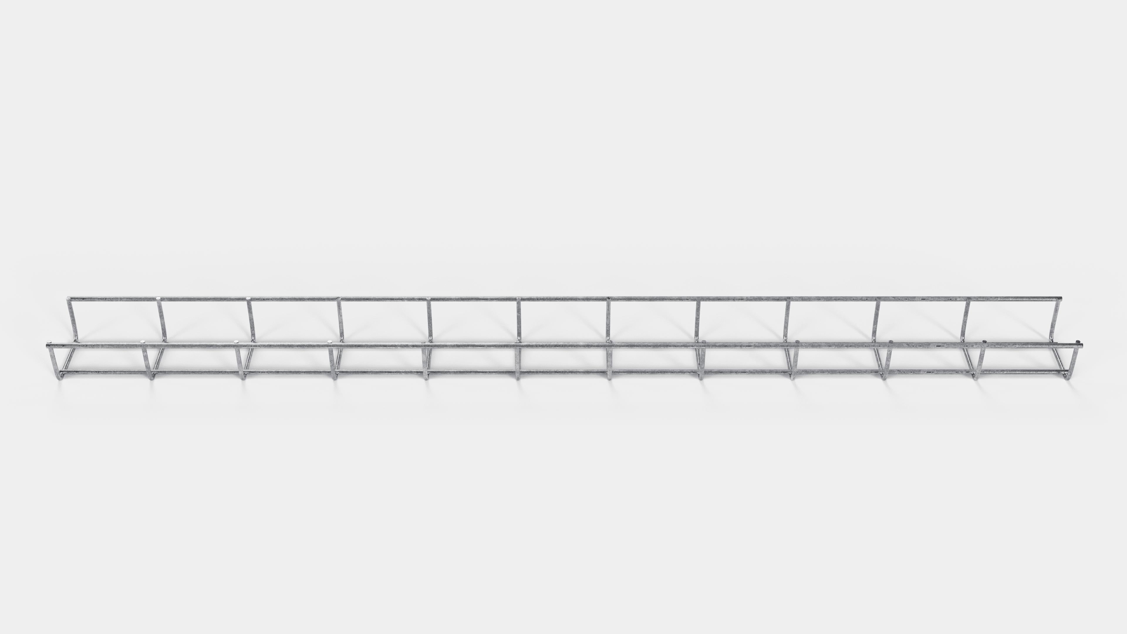 Altura da treliça 110 cm, profundidade 5 cm, tamanho da malha 5 x 10 cm