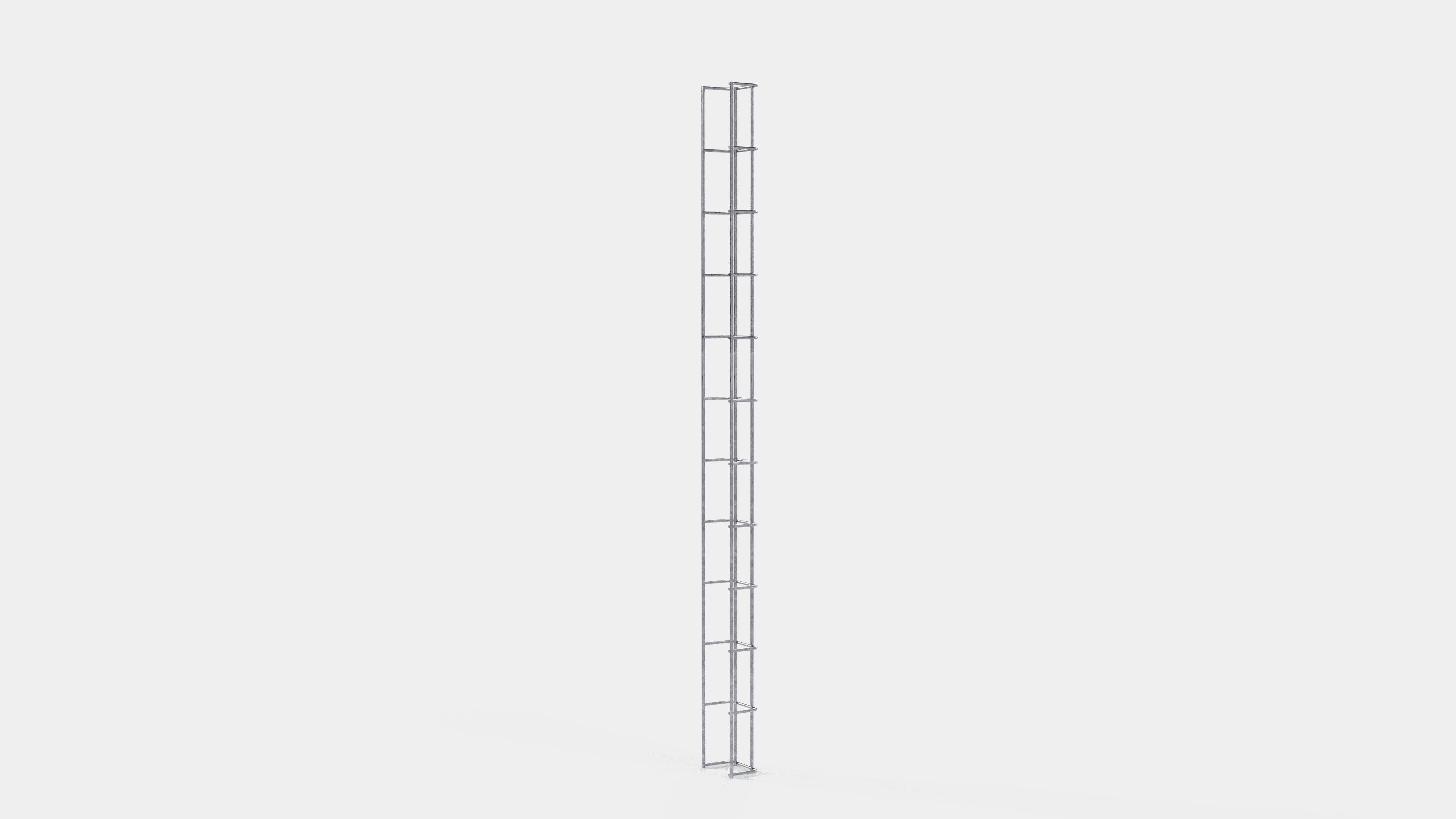 Altura da treliça 110 cm, profundidade 5 cm, tamanho da malha 5 x 10 cm