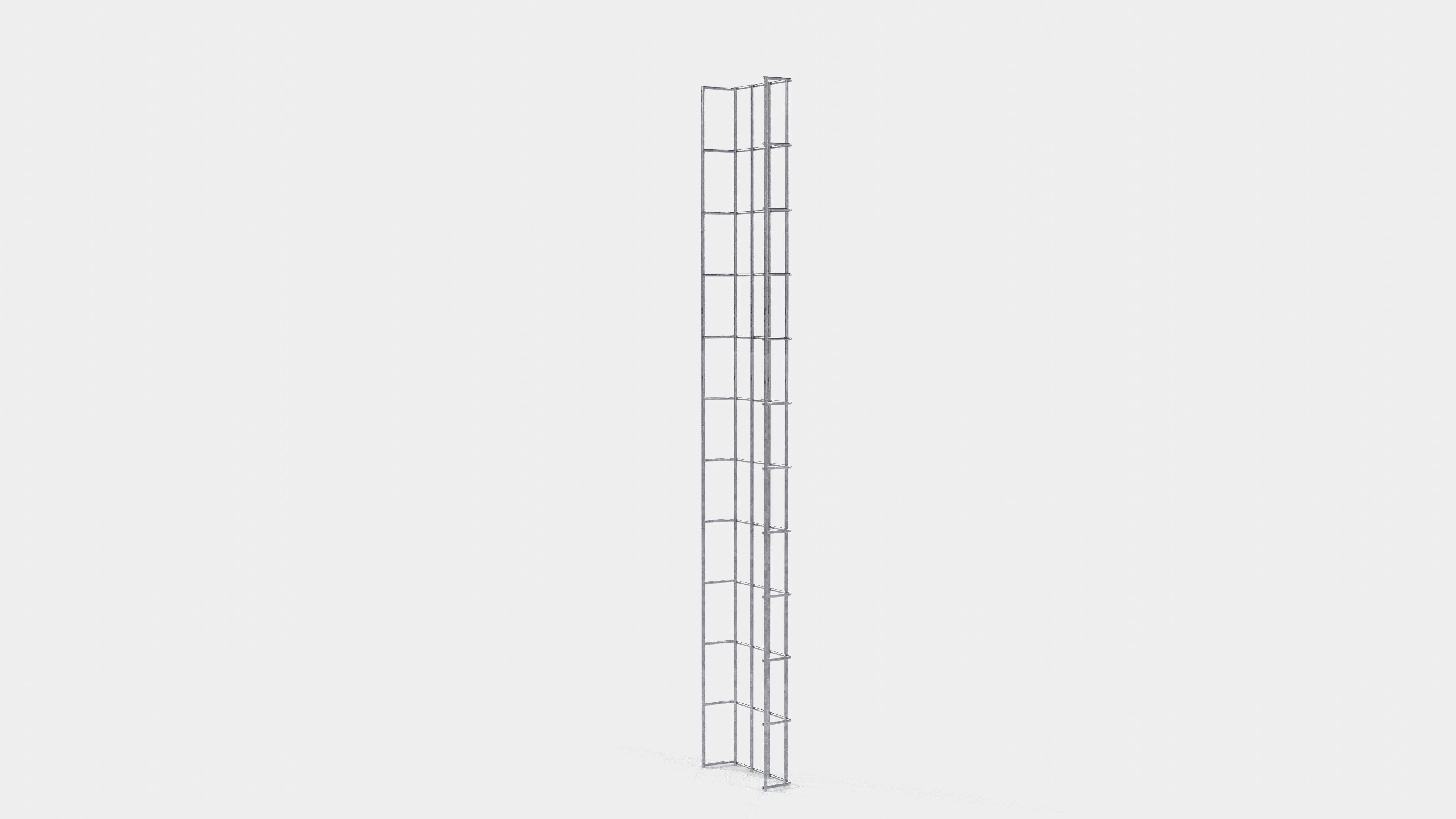 Altura da treliça 110 cm, profundidade 5 cm, tamanho da malha 5 x 10 cm