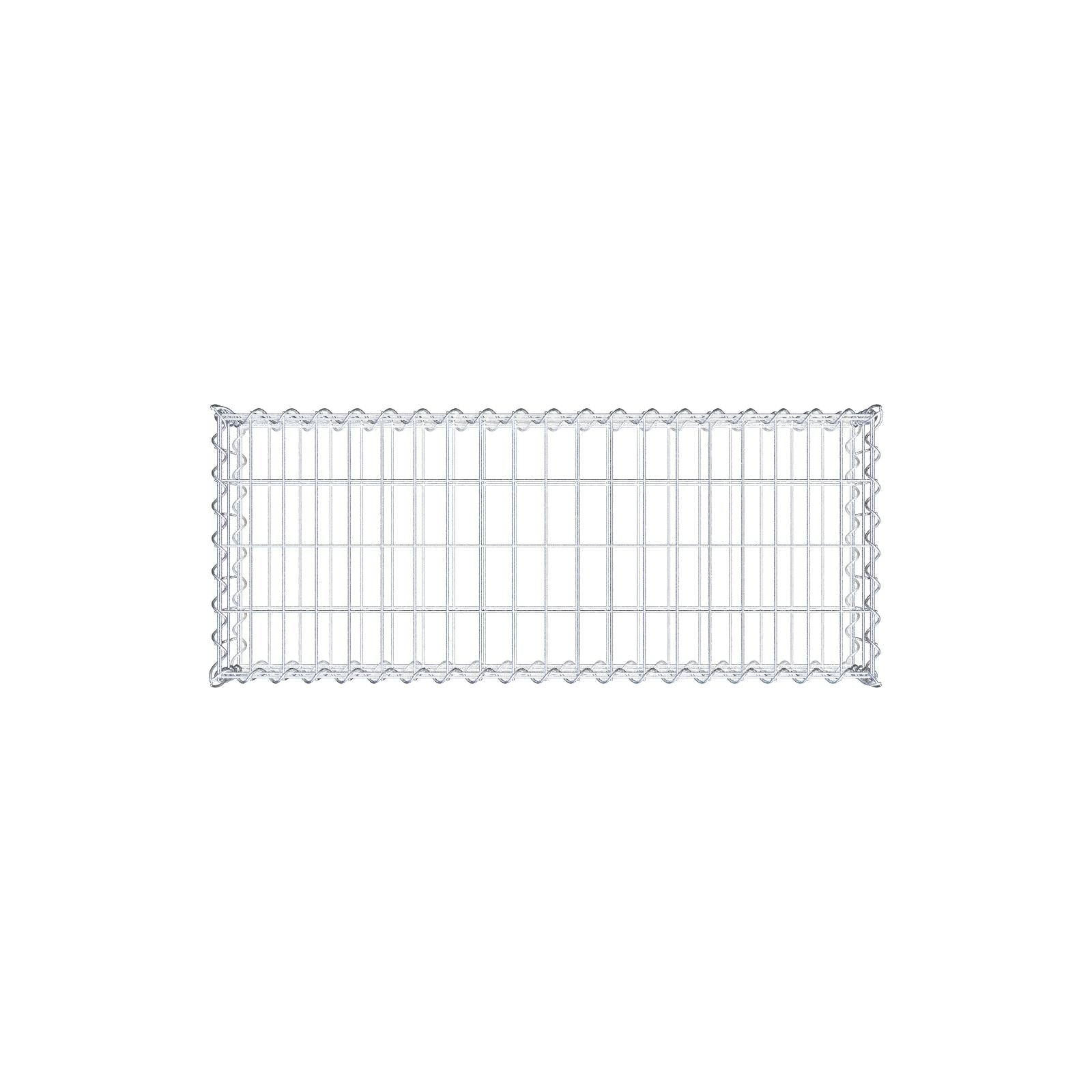 Gabione 100 cm x 20 cm x 40 cm (L x H x T), Maschenweite 5 cm x 10 cm, Spirale