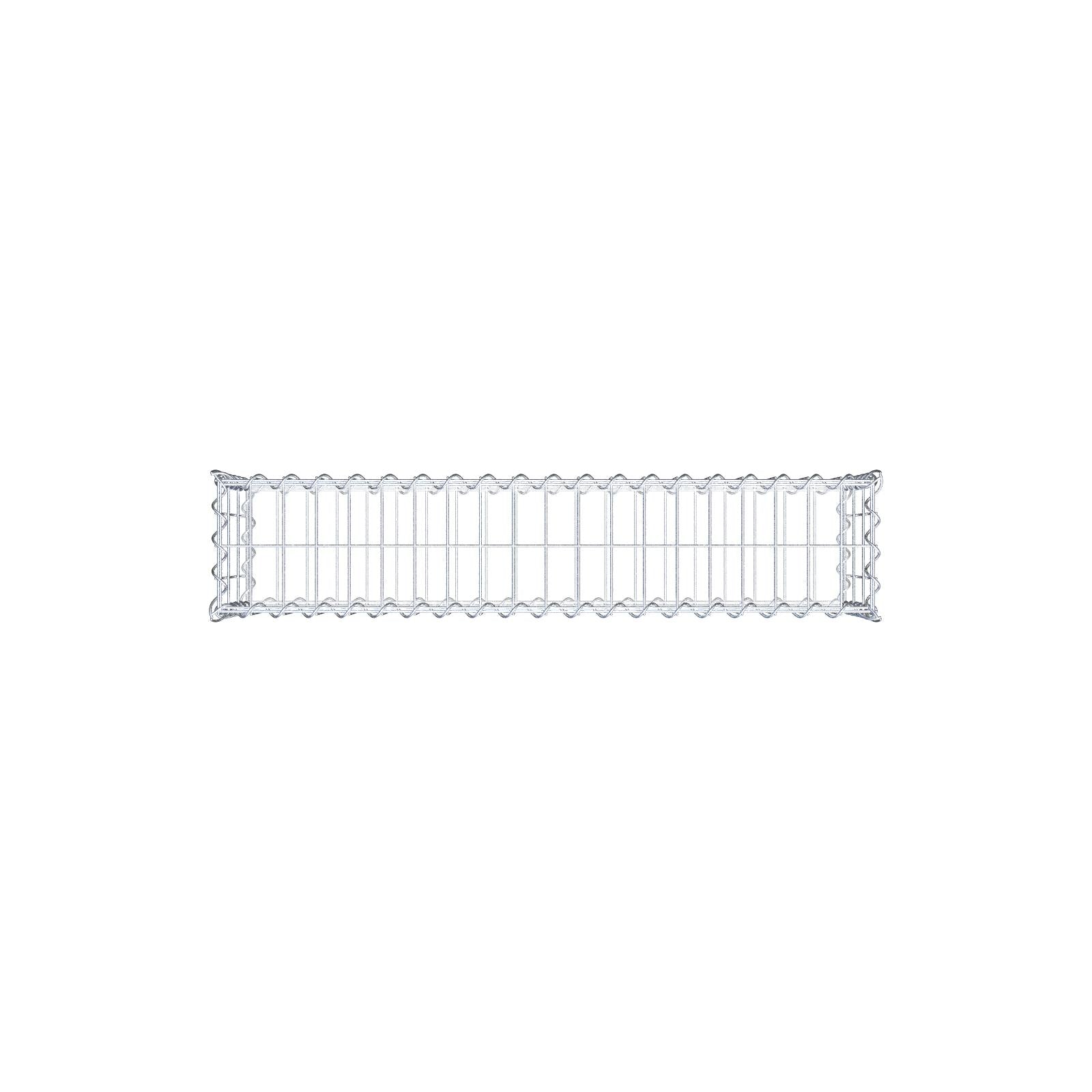 Gabion 100 cm x 30 cm x 20 cm (L x H x D), mesh size 5 cm x 10 cm, spiral