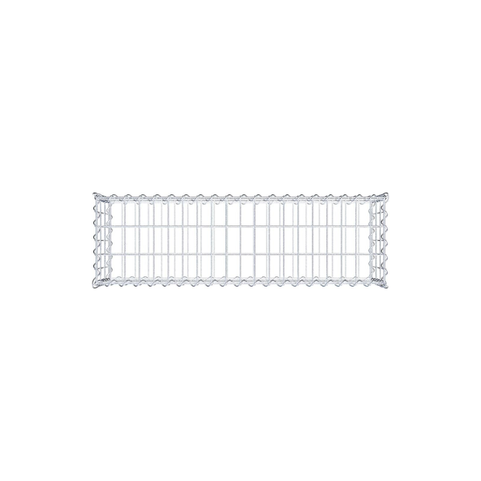 Gabião 100 cm x 30 cm x 30 cm (C x A x P), malhagem 5 cm x 10 cm, espiral