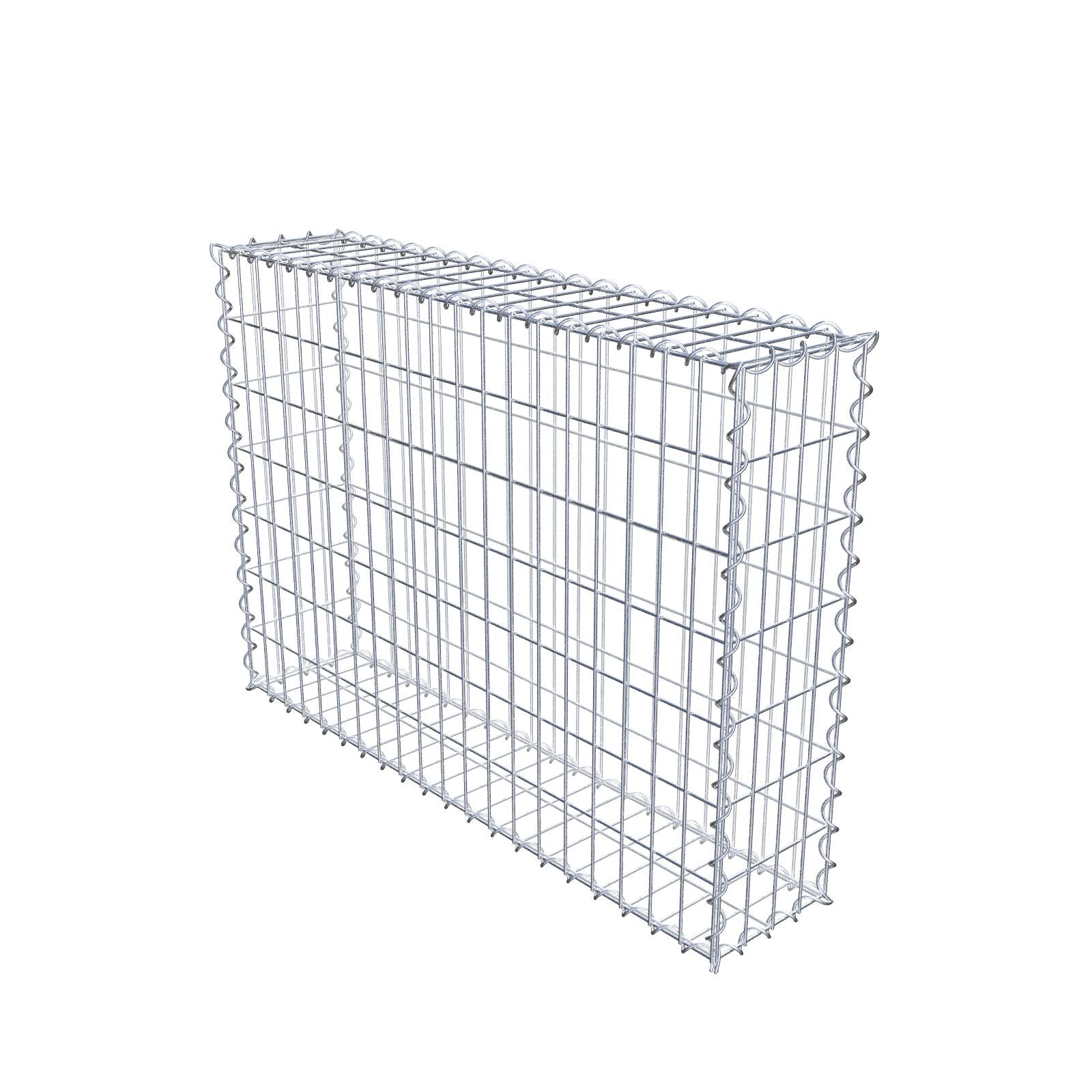 Schanskorf 100 cm x 70 cm x 20 cm (L x H x D), maaswijdte 5 cm x 10 cm, spiraalvormig