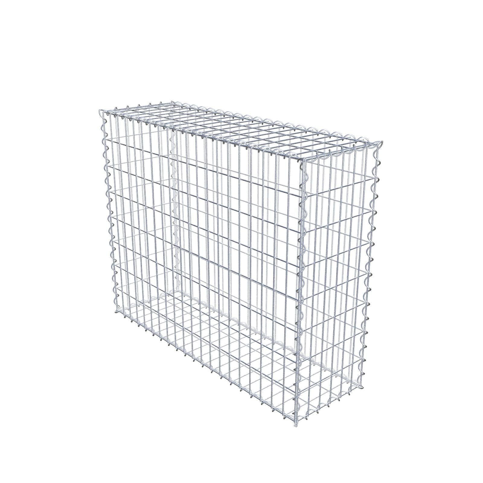 Gabbione 100 cm x 80 cm x 30 cm (L x H x P), maglia 5 cm x 10 cm, spirale