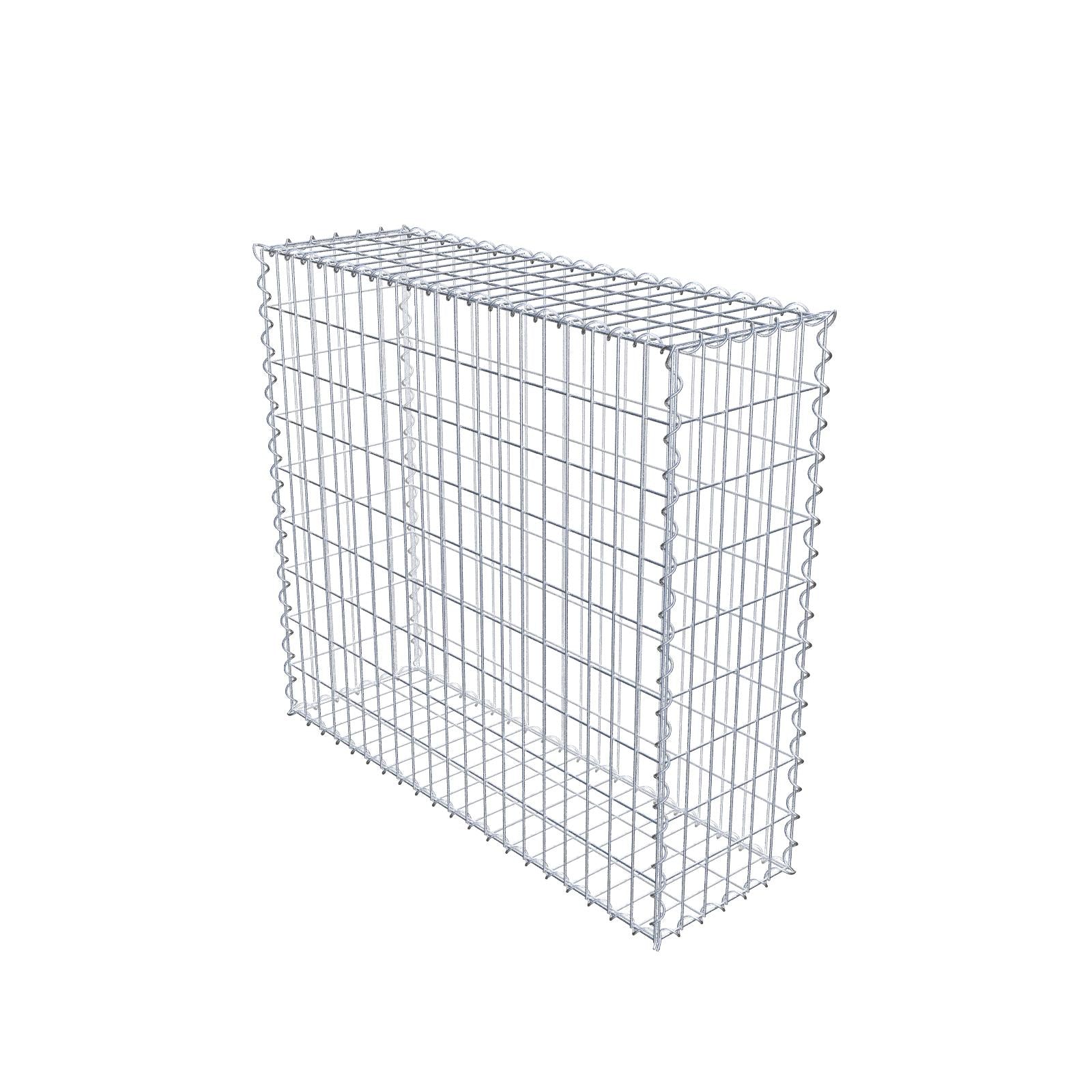Gabion 100 cm x 90 cm x 30 cm (L x H x D), maskstorlek 5 cm x 10 cm, spiral