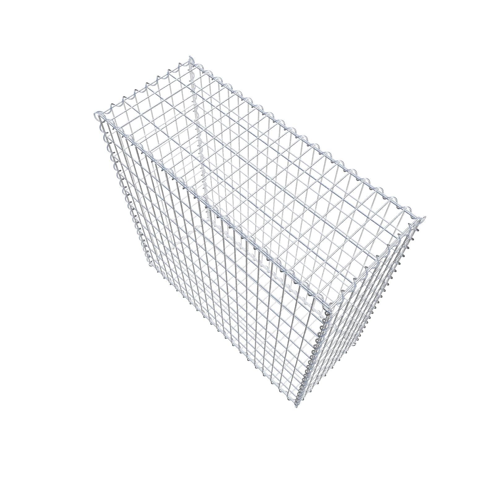 Gabbione 100 cm x 100 cm x 40 cm (L x H x P), maglia 5 cm x 10 cm, spirale