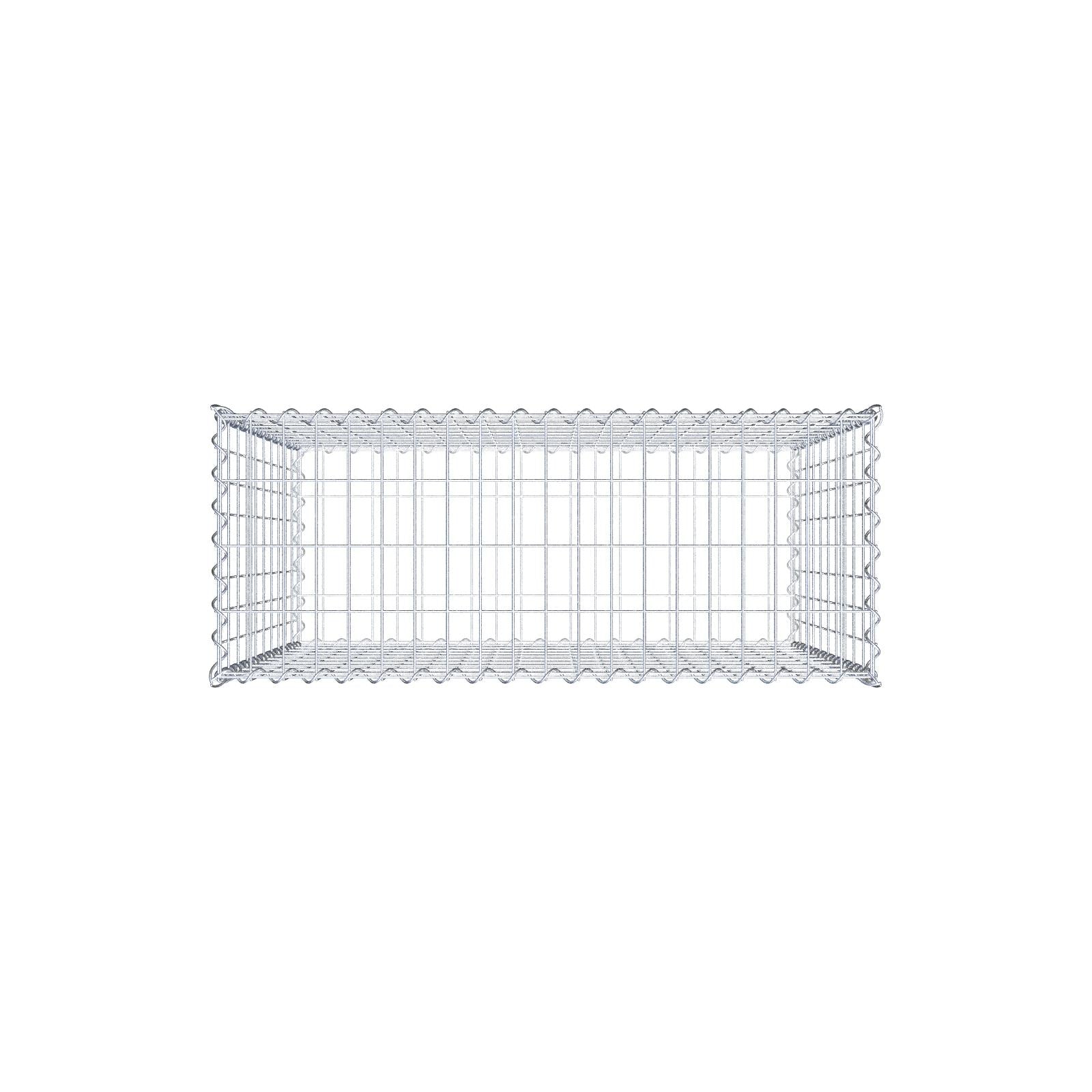 Gabbione 100 cm x 100 cm x 40 cm (L x H x P), maglia 5 cm x 10 cm, spirale