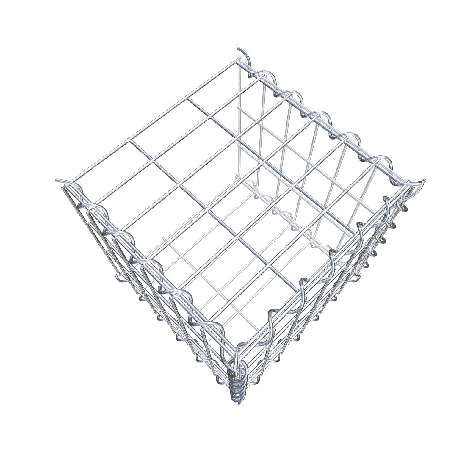 Grown-on gabion type 2 30 cm x 30 cm x 30 cm (L x H x D), mesh size 5 cm x 10 cm, spiral