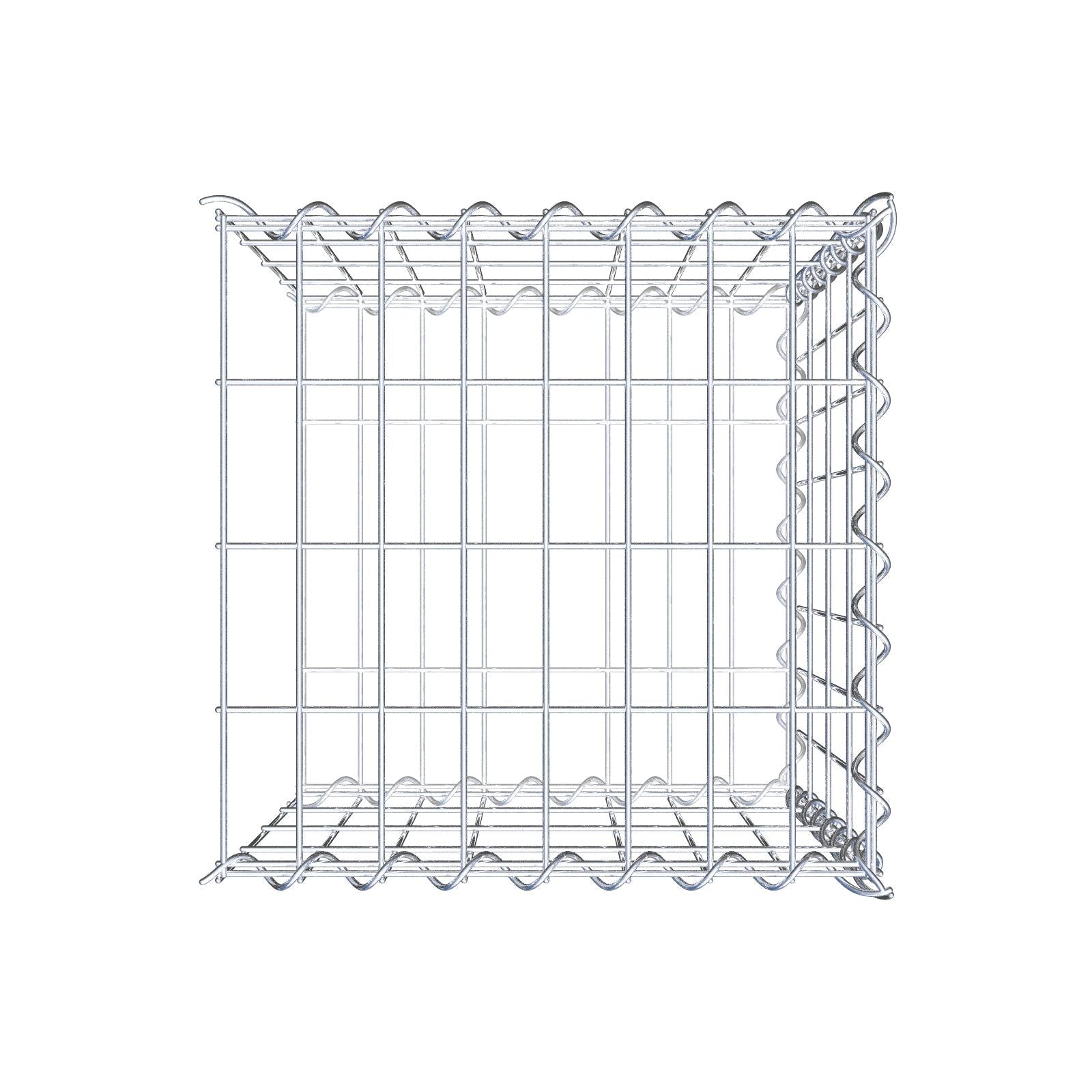 Anbaugabione Typ 2 40 cm x 40 cm x 40 cm (L x H x T), Maschenweite 5 cm x 10 cm, Spirale