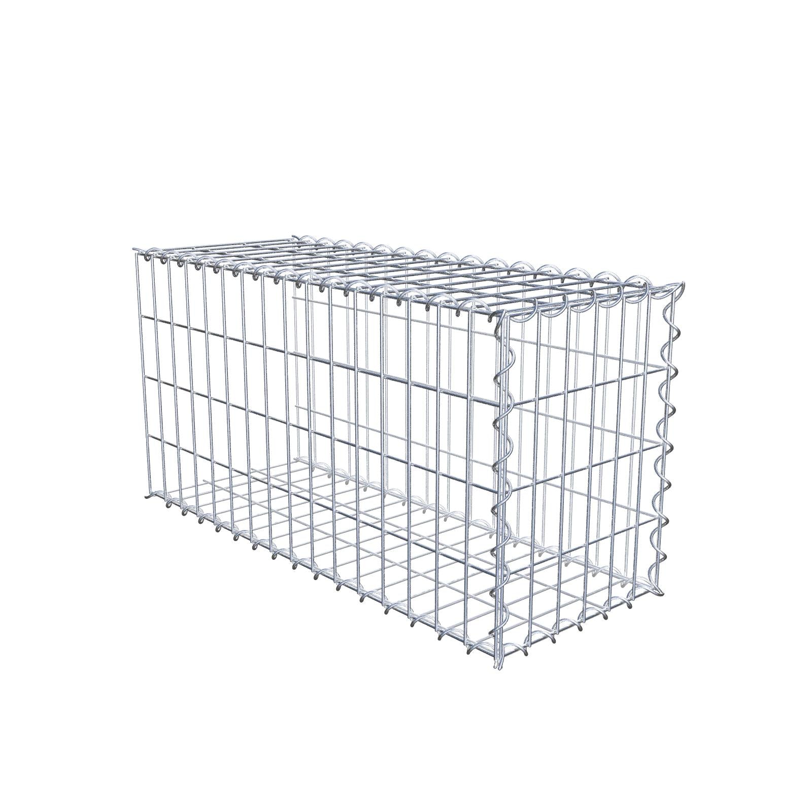 Anbaugabione Typ 2 80 cm x 40 cm x 30 cm (L x H x T), Maschenweite 5 cm x 10 cm, Spirale