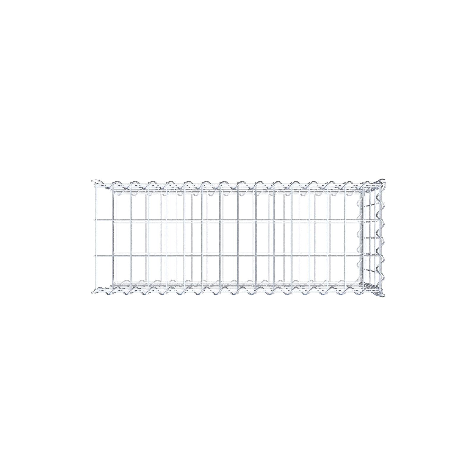 Anbaugabione Typ 2 80 cm x 40 cm x 30 cm (L x H x T), Maschenweite 5 cm x 10 cm, Spirale