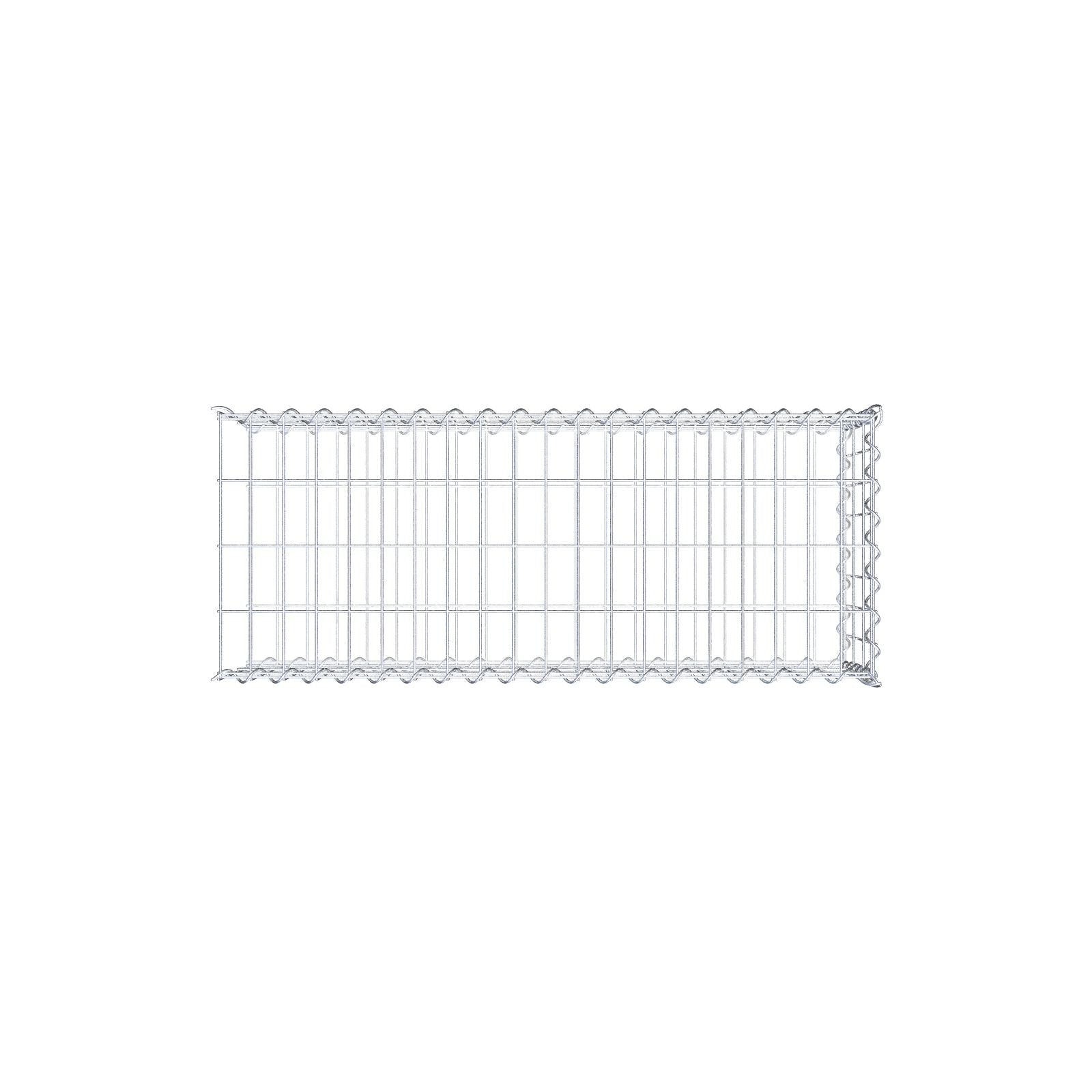 Påväxt gabion typ 2 100 cm x 30 cm x 40 cm (L x H x D), maskstorlek 5 cm x 10 cm, spiral
