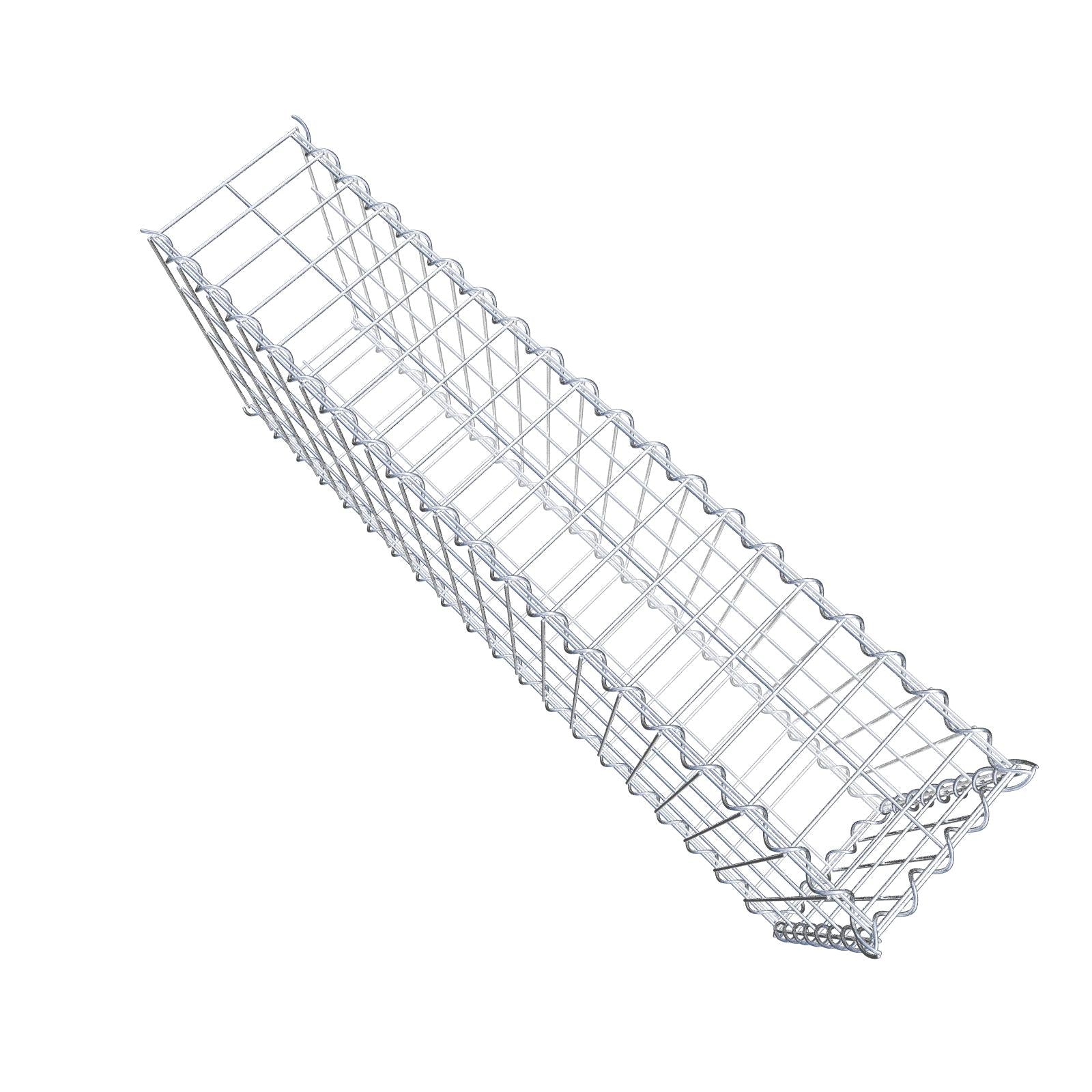 Anbaugabione Typ 2 100 cm x 40 cm x 20 cm (L x H x T), Maschenweite 5 cm x 10 cm, Spirale