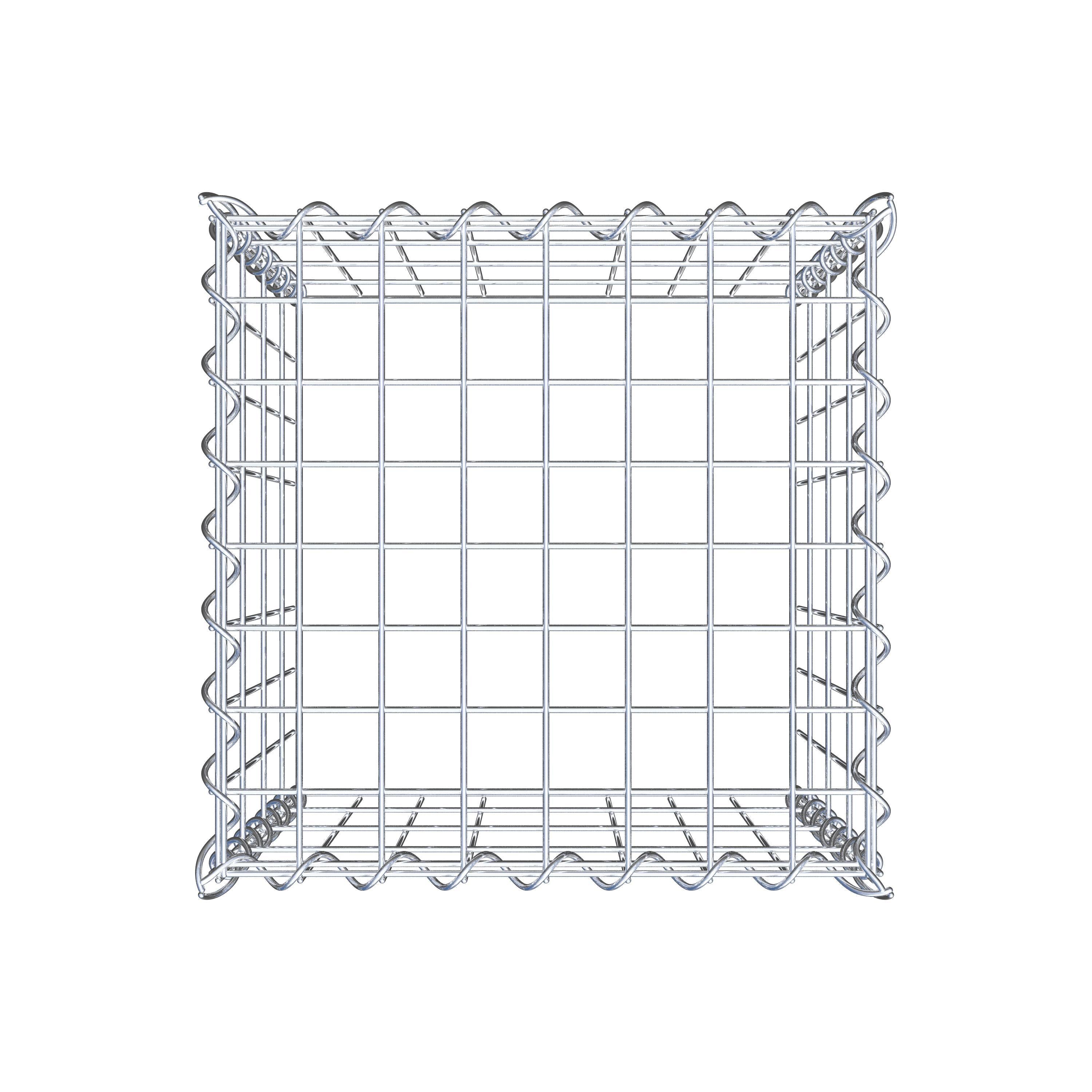 Gabião tipo 3 40 cm x 40 cm x 40 cm (C x A x P), malhagem 5 cm x 10 cm, espiral