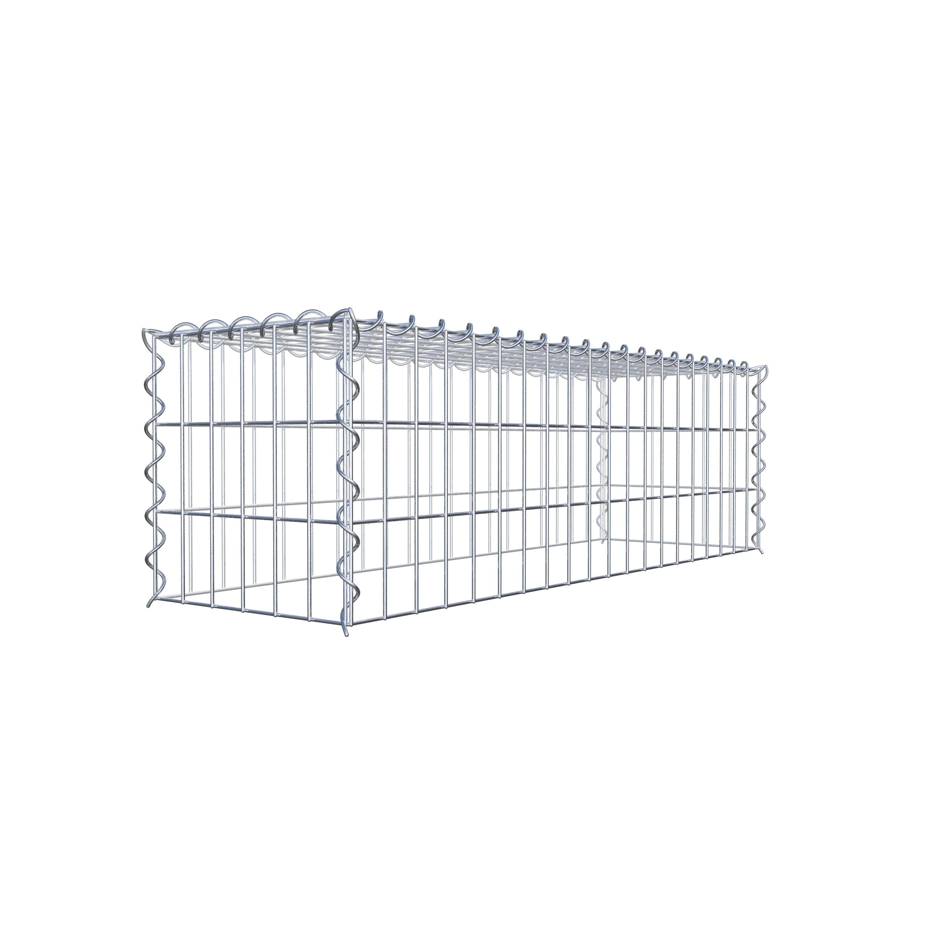 Påväxt gabion typ 3 100 cm x 30 cm x 30 cm (L x H x D), maskstorlek 5 cm x 10 cm, spiral