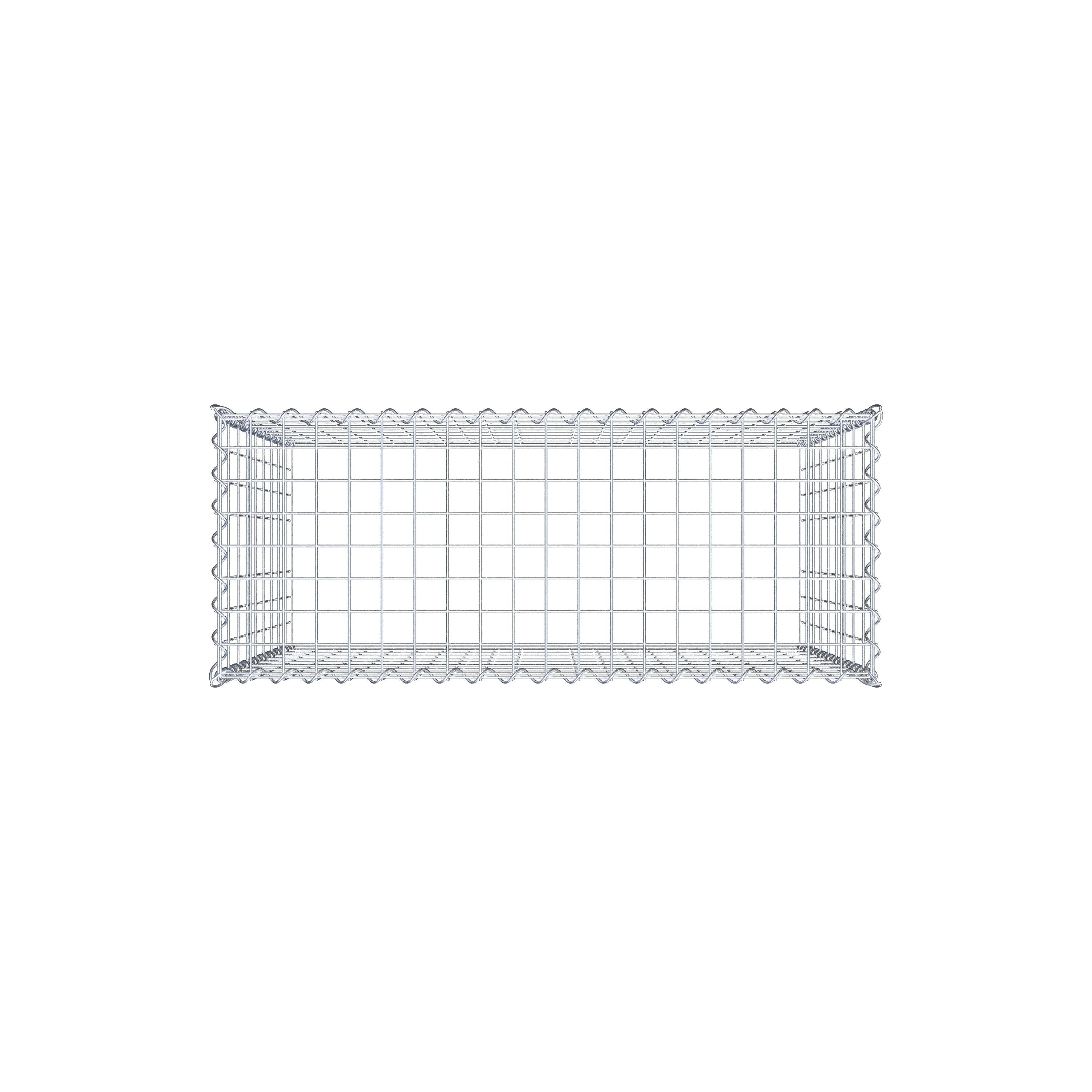 Grown-on gabion type 3 100 cm x 90 cm x 40 cm (L x H x D), mesh size 5 cm x 10 cm, spiral