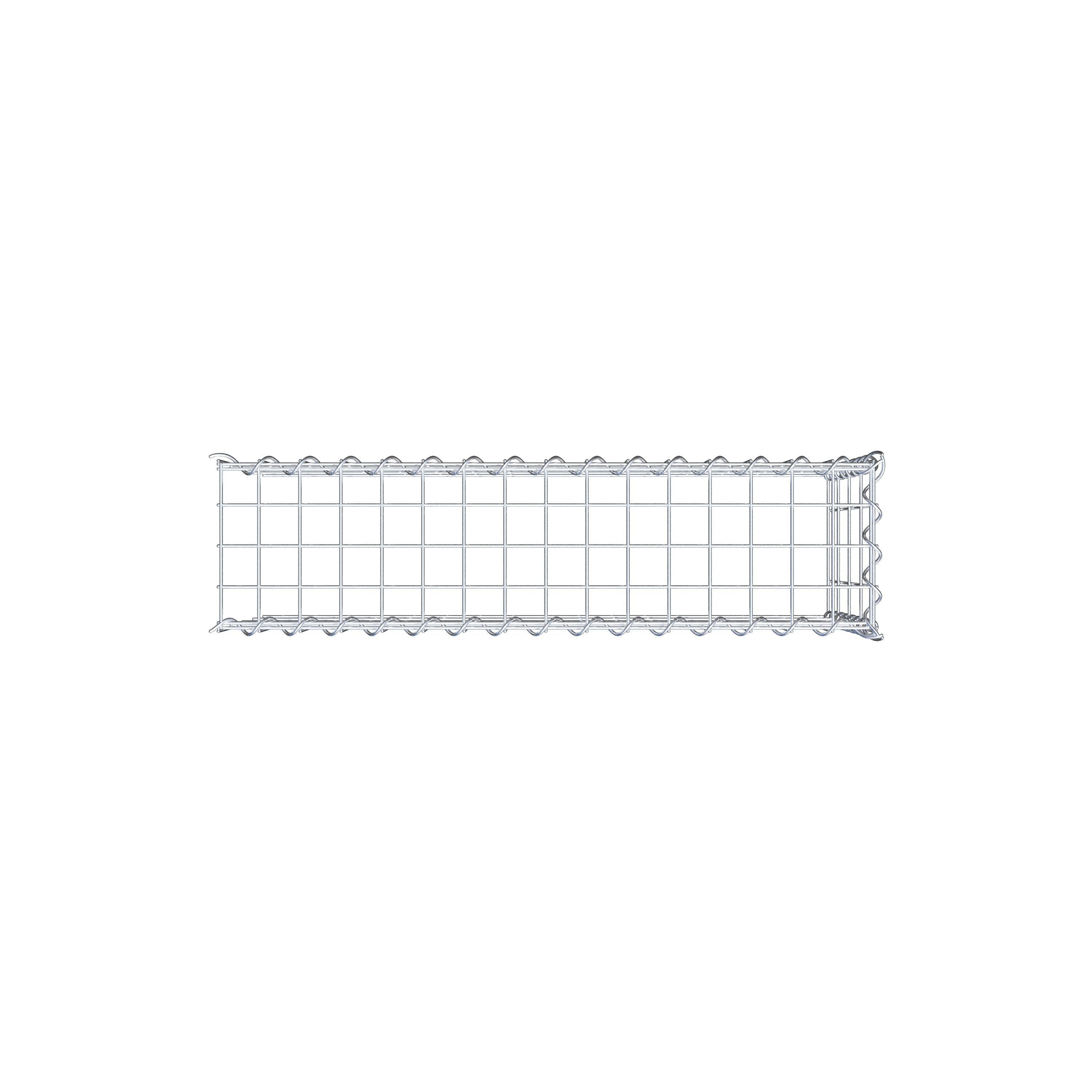 Gabion rapporté type 4 80 cm x 40 cm x 20 cm (L x H x P), mailles 5 cm x 10 cm, spirale