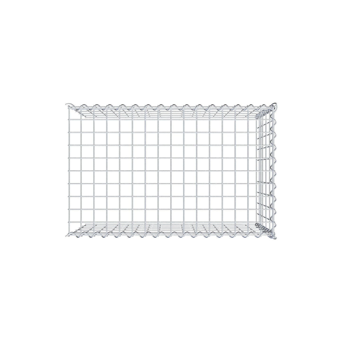 Grown-on gabion type 4 80 cm x 50 cm x 50 cm (L x H x D), mesh size 5 cm x 10 cm, spiral