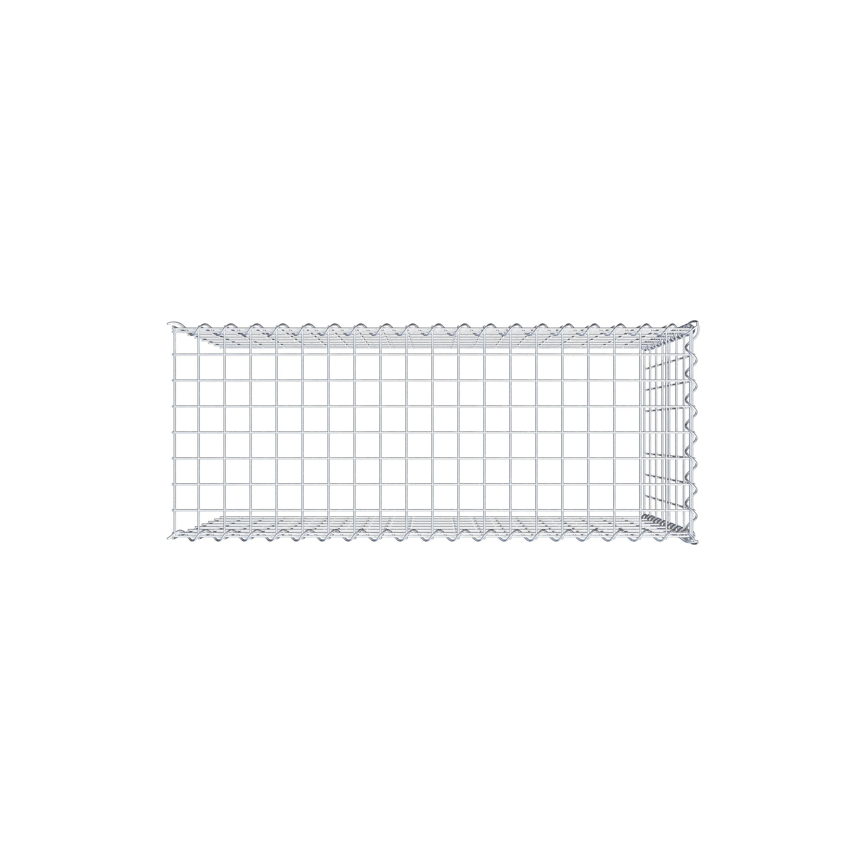 Gabion rapporté type 4 100 cm x 70 cm x 40 cm (L x H x P), mailles 5 cm x 10 cm, spirale