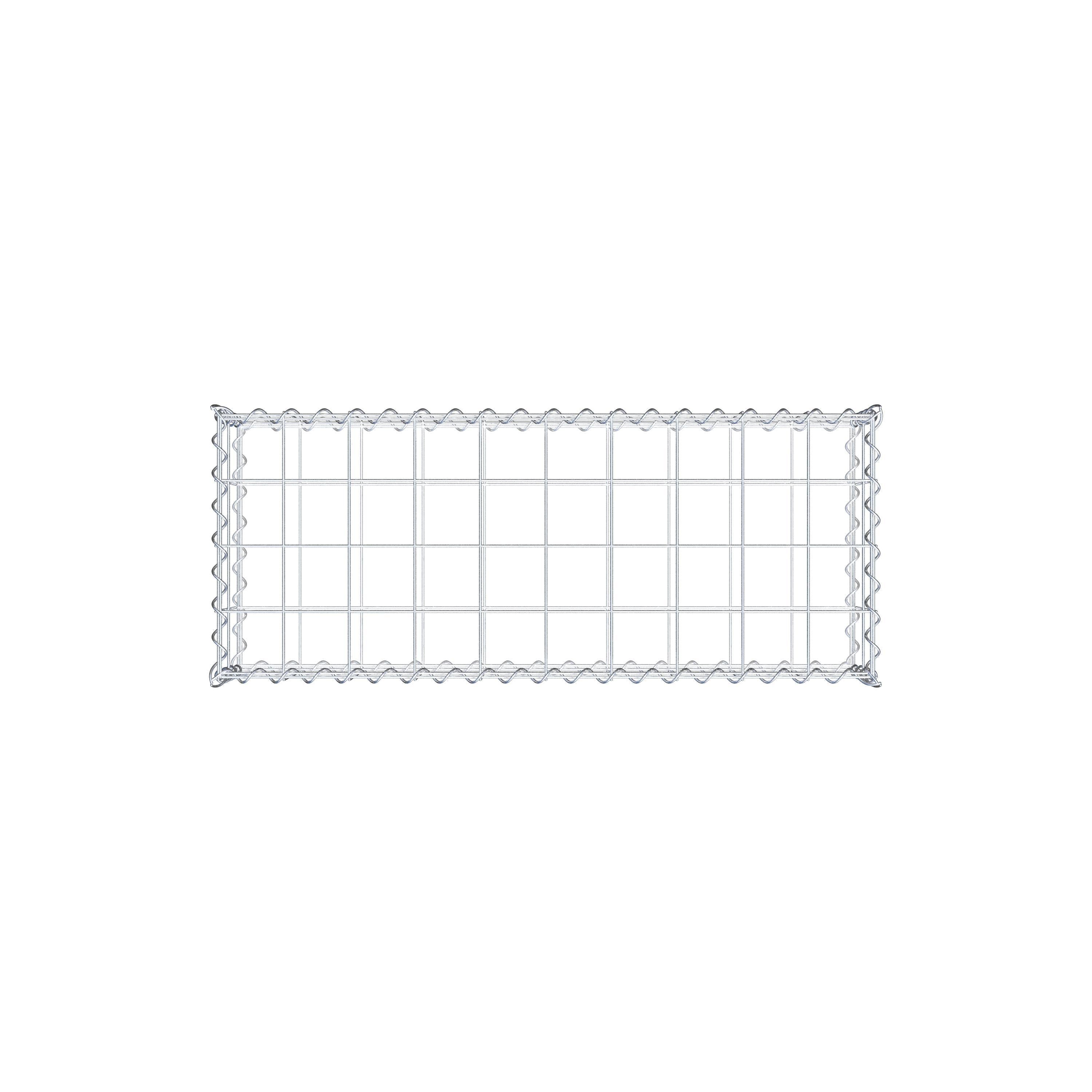 Gabião 100 cm x 20 cm x 40 cm (C x A x P), malhagem 10 cm x 10 cm, espiral