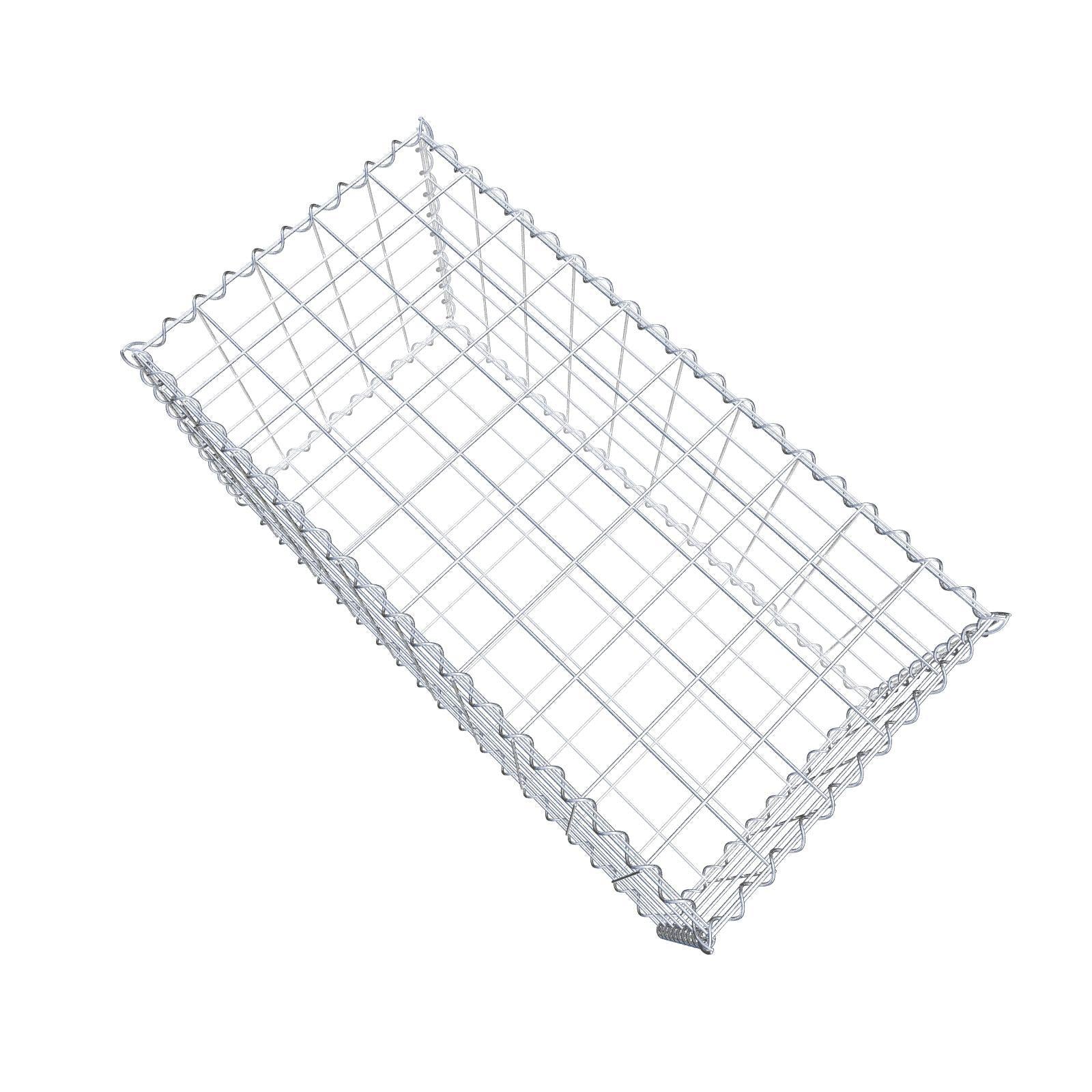Gabion 100 cm x 50 cm x 50 cm (L x H x D), maskstorlek 10 cm x 10 cm, spiral