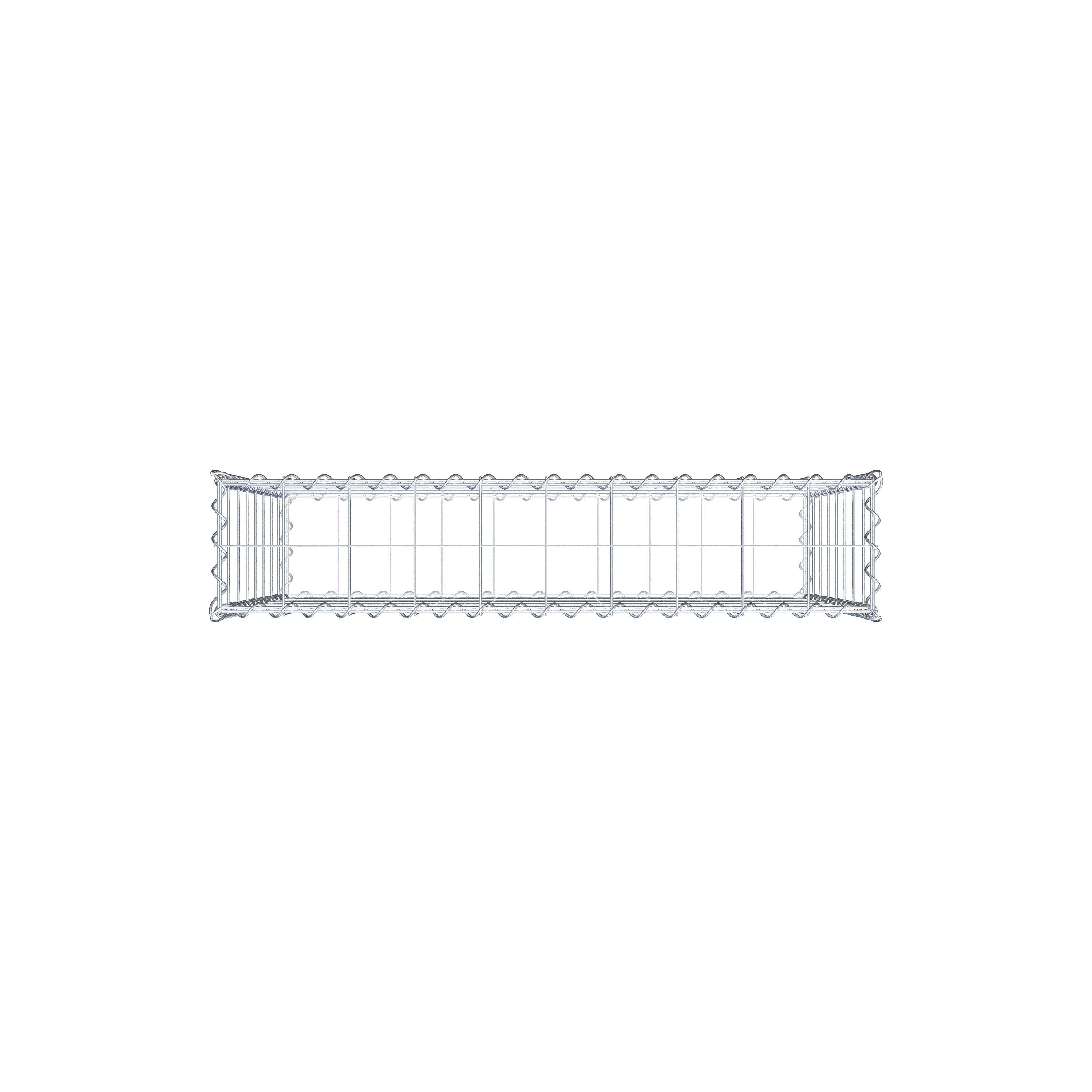 Gabione 100 cm x 80 cm x 20 cm (L x H x T), Maschenweite 10 cm x 10 cm, Spirale