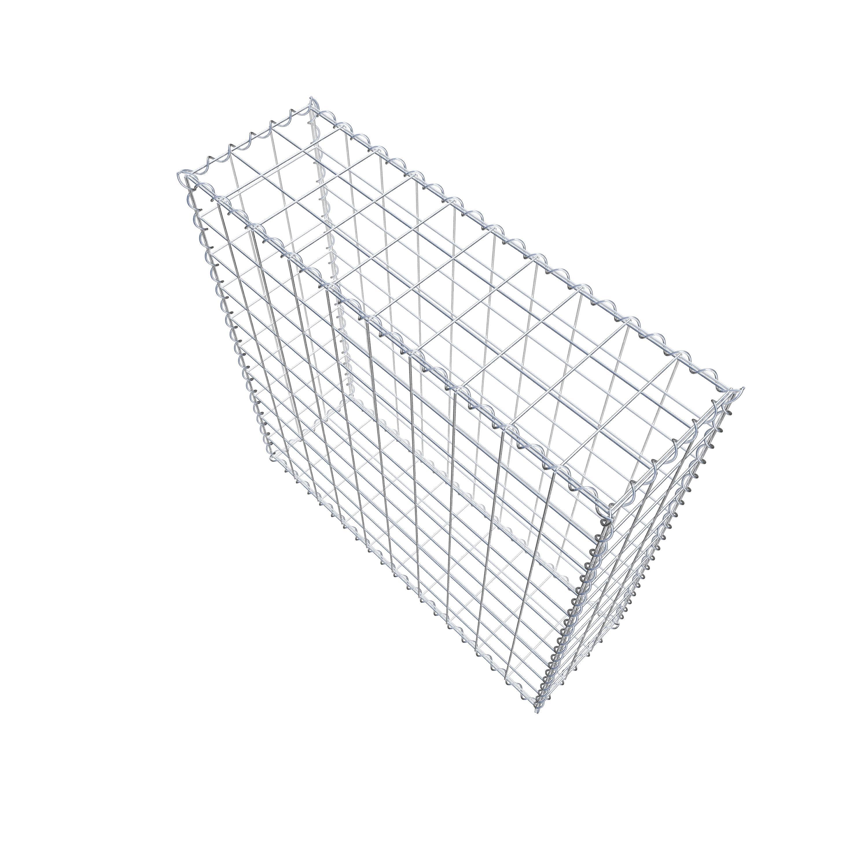 Gabião 100 cm x 100 cm x 30 cm (C x A x P), malhagem 10 cm x 10 cm, espiral