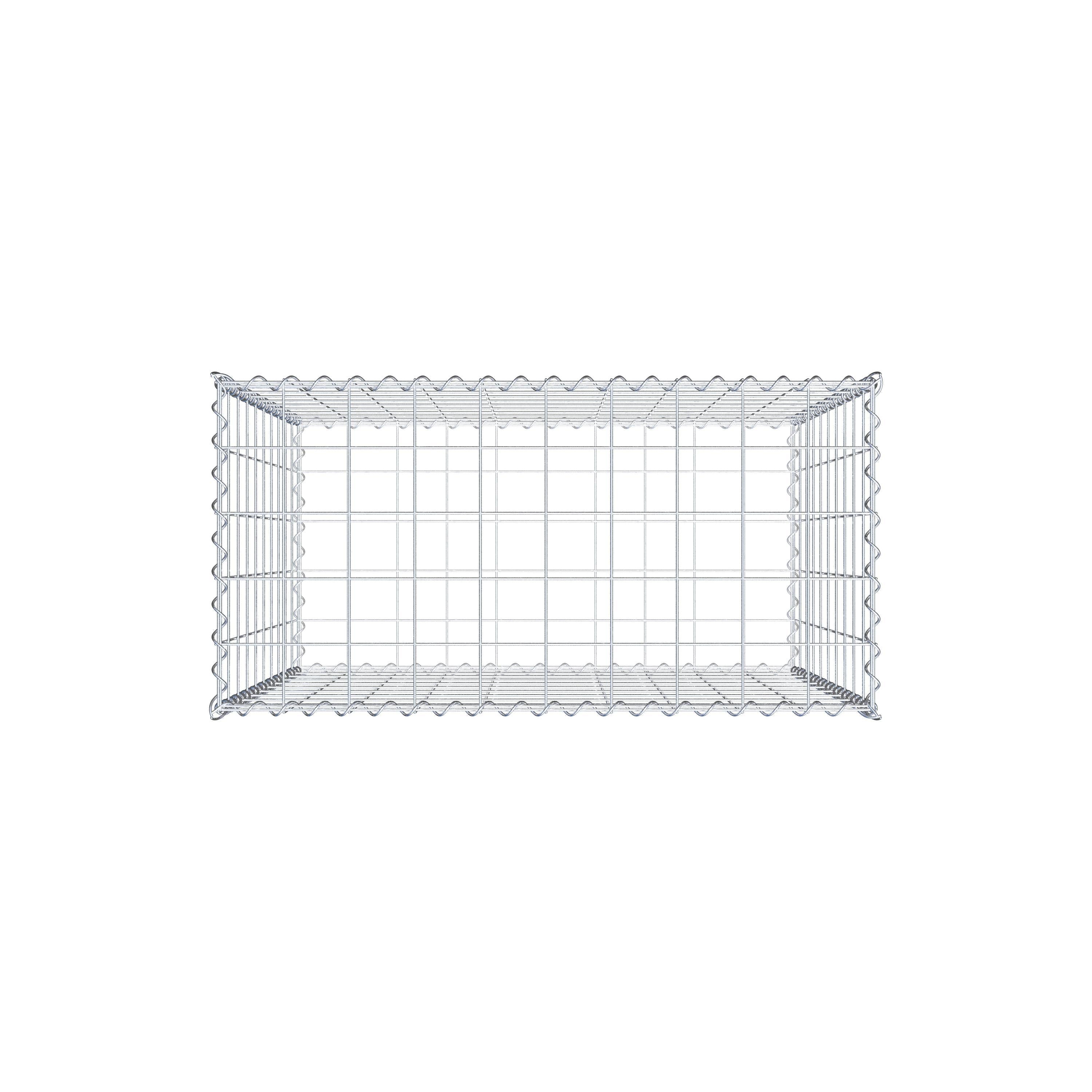 Gabion 100 cm x 100 cm x 50 cm (L x H x D), maskestørrelse 10 cm x 10 cm, spiral