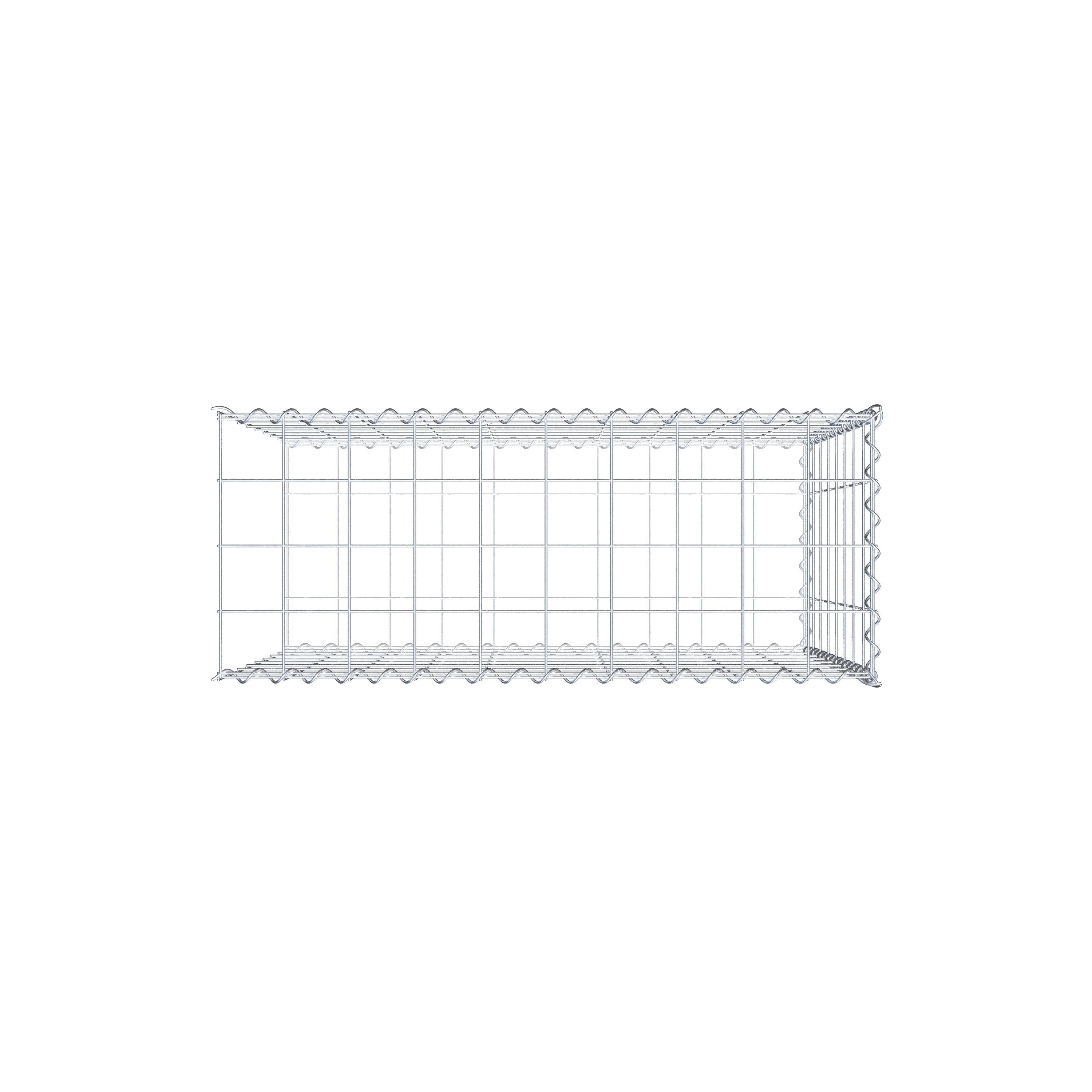 Gabião tipo 2 100 cm x 80 cm x 40 cm (C x A x P), malhagem 10 cm x 10 cm, espiral