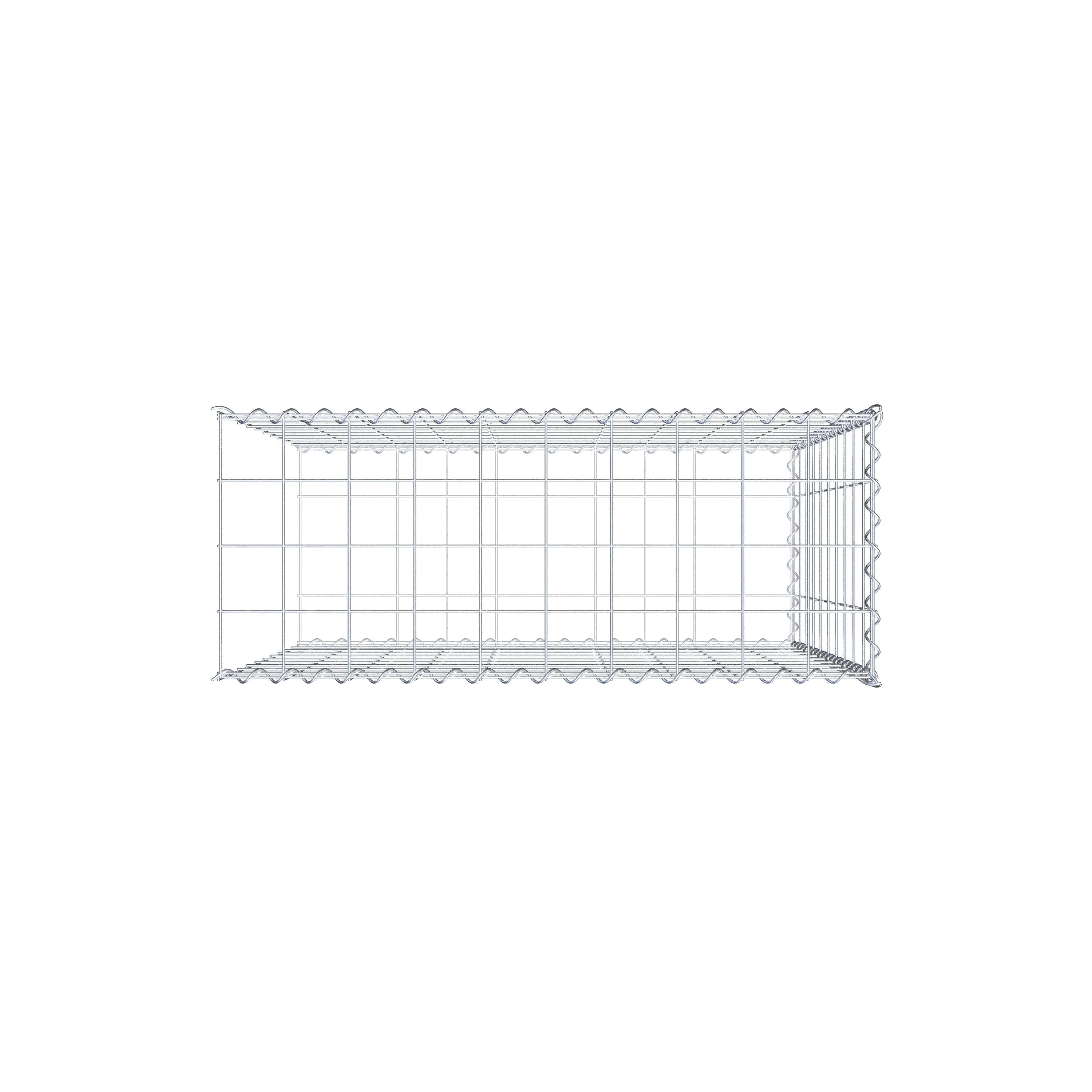 Anbaugabione Typ 2 100 cm x 100 cm x 40 cm (L x H x T), Maschenweite 10 cm x 10 cm, Spirale