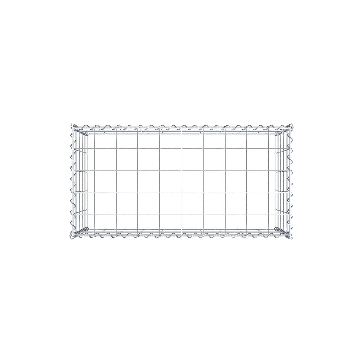 Gabion rapporté type 3 100 cm x 50 cm x 50 cm (L x H x P), mailles 10 cm x 10 cm, spirale