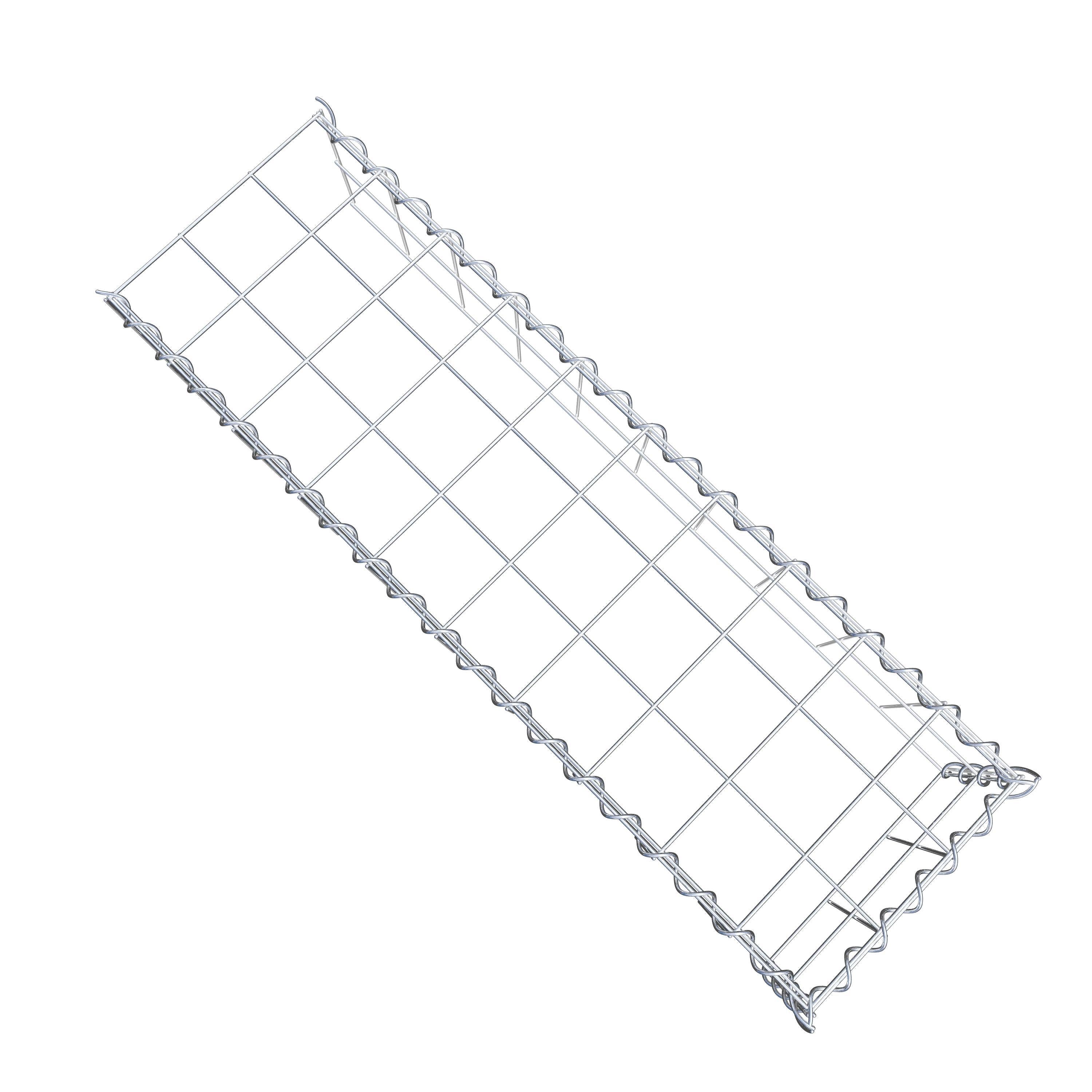 Extra gabion typ 4 100 cm x 20 cm x 30 cm (L x H x D), maskstorlek 10 cm x 10 cm, spiral