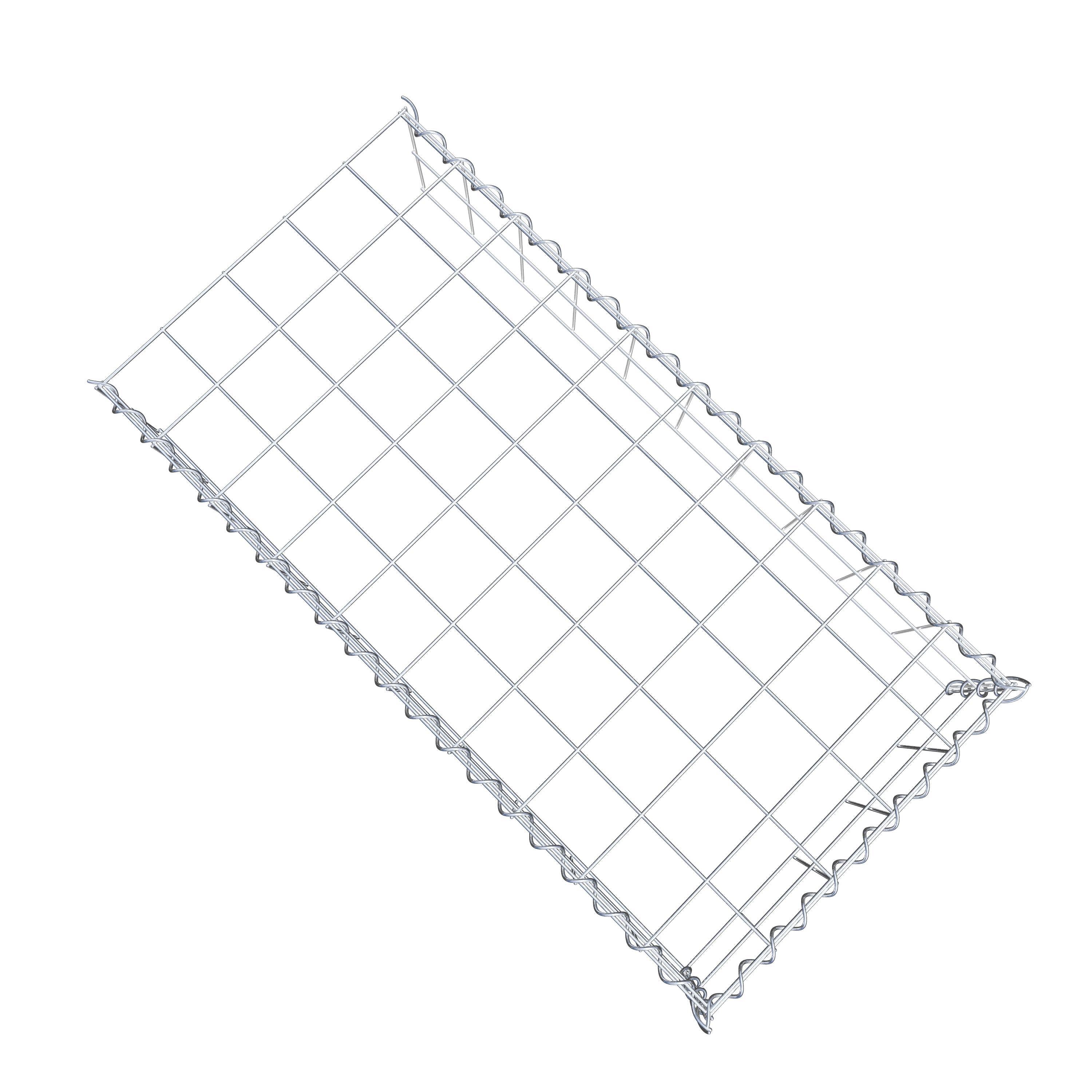 Gabion rapporté type 4 100 cm x 20 cm x 50 cm (L x H x P), mailles 10 cm x 10 cm, spirale