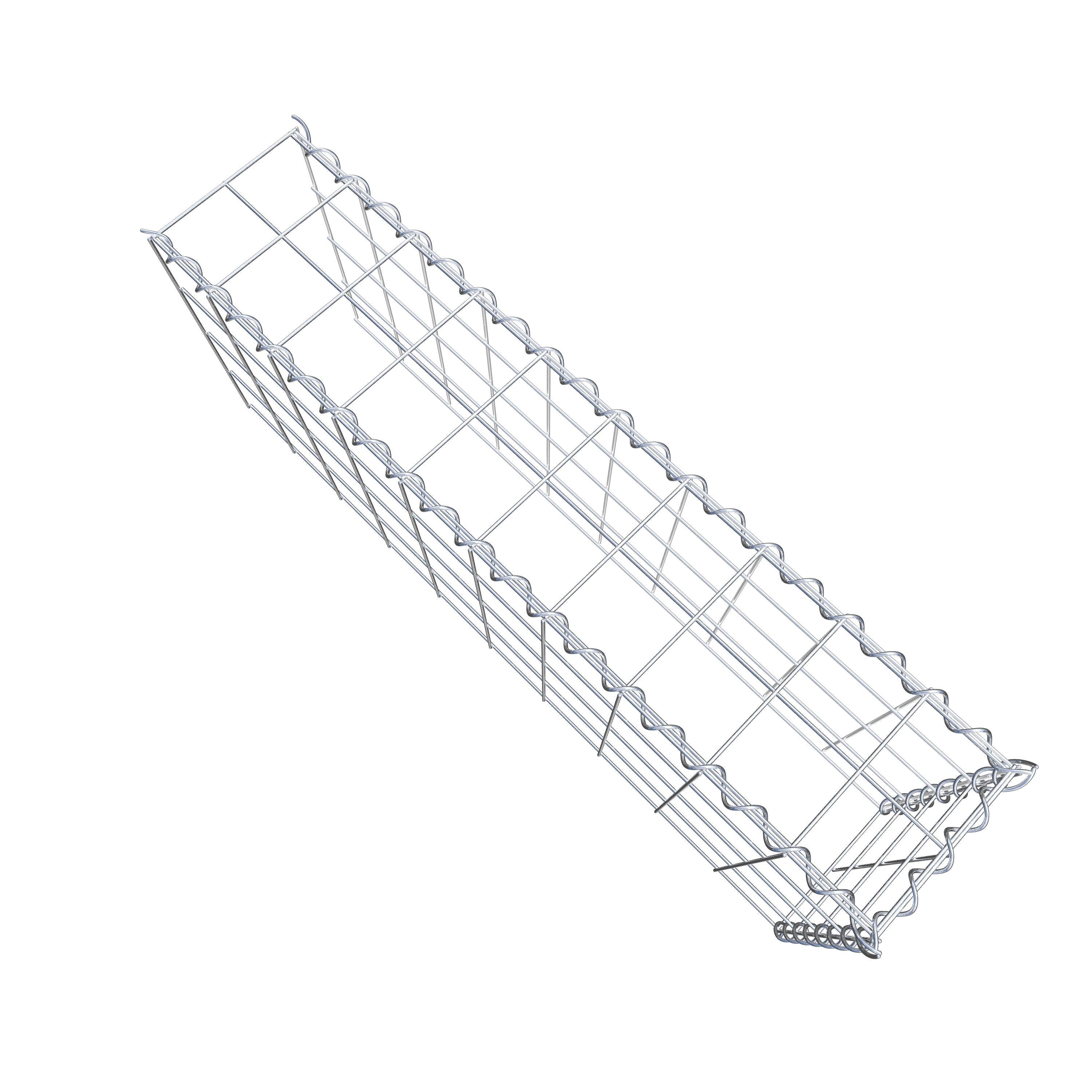 Gavión adulto tipo 4 100 cm x 40 cm x 20 cm (largo x alto x profundidad), tamaño de malla 10 cm x 10 cm, espiral