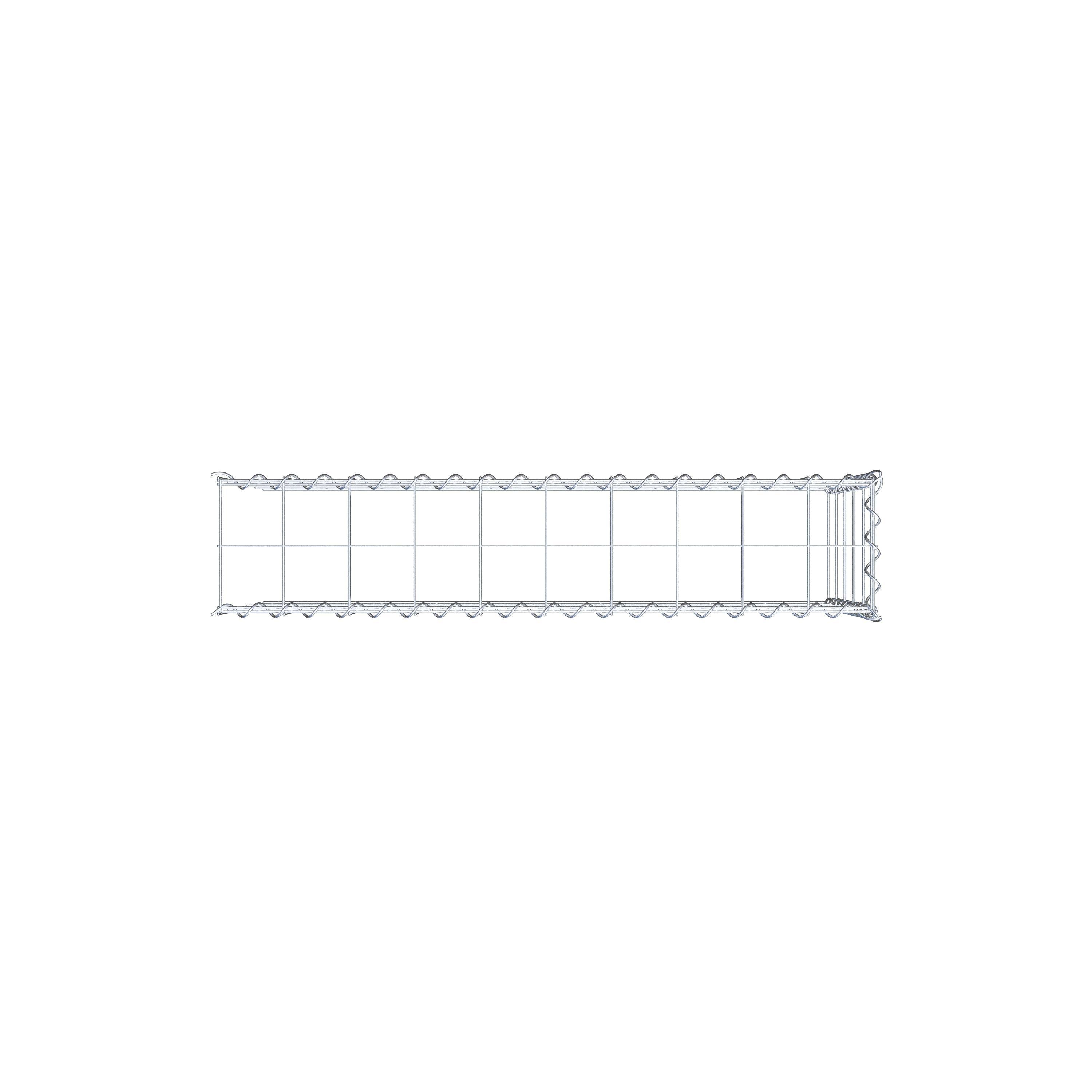 Gabion rapporté type 4 100 cm x 50 cm x 20 cm (L x H x P), mailles 10 cm x 10 cm, spirale