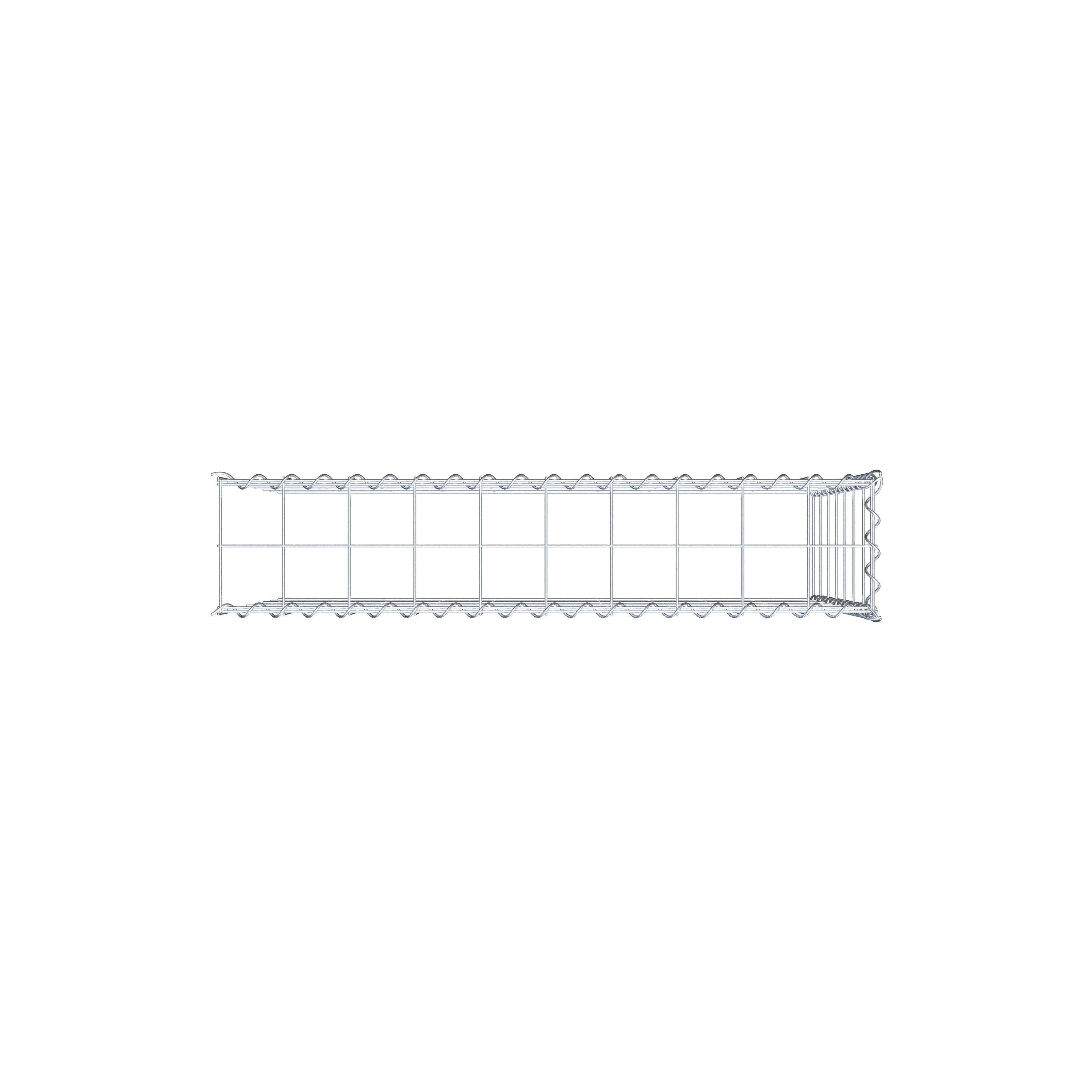 Gabion rapporté type 4 100 cm x 70 cm x 20 cm (L x H x P), mailles 10 cm x 10 cm, spirale