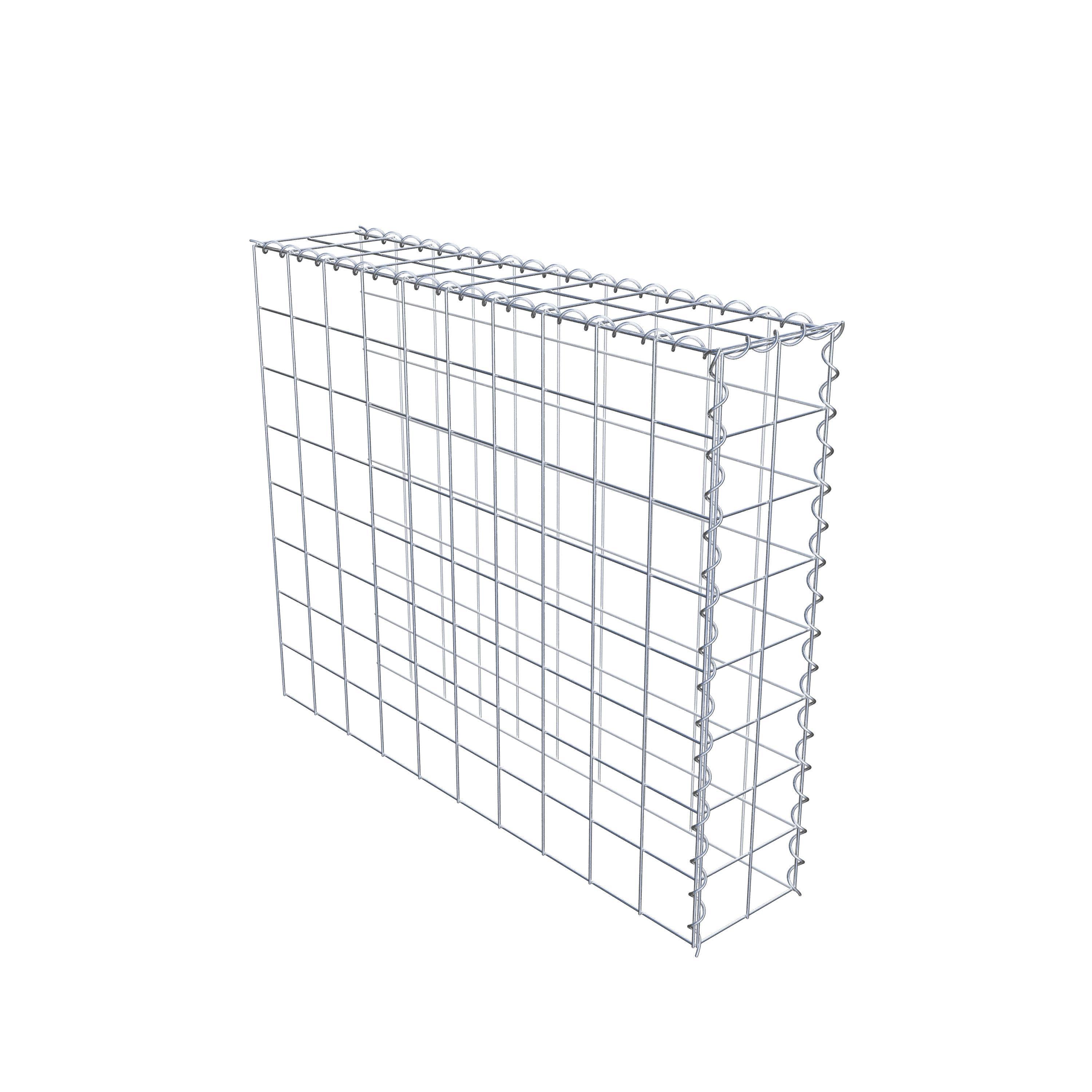 Gabião tipo 4 100 cm x 80 cm x 20 cm (C x A x P), malhagem 10 cm x 10 cm, espiral