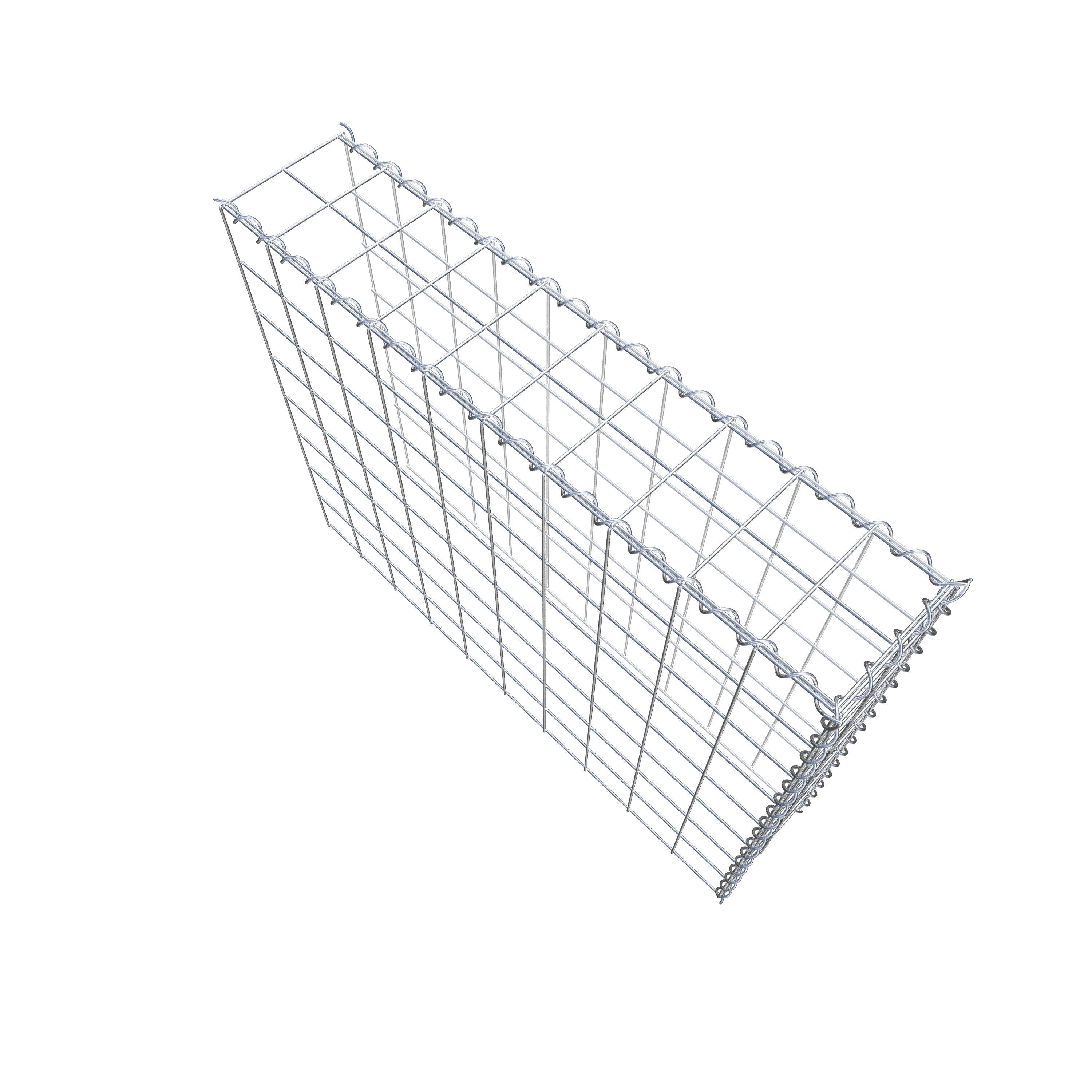 Gabião tipo 4 100 cm x 80 cm x 20 cm (C x A x P), malhagem 10 cm x 10 cm, espiral