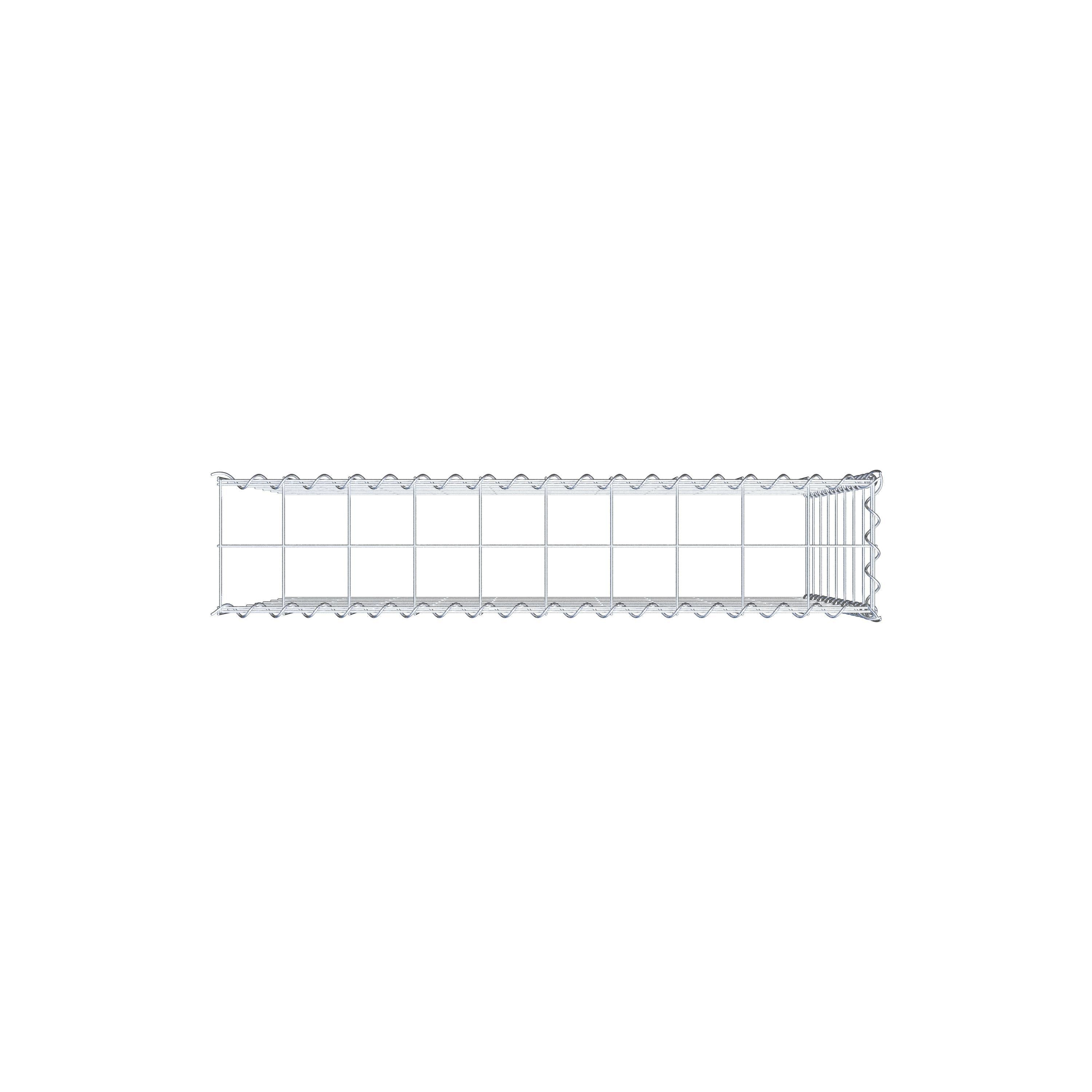Gabião tipo 4 100 cm x 80 cm x 20 cm (C x A x P), malhagem 10 cm x 10 cm, espiral