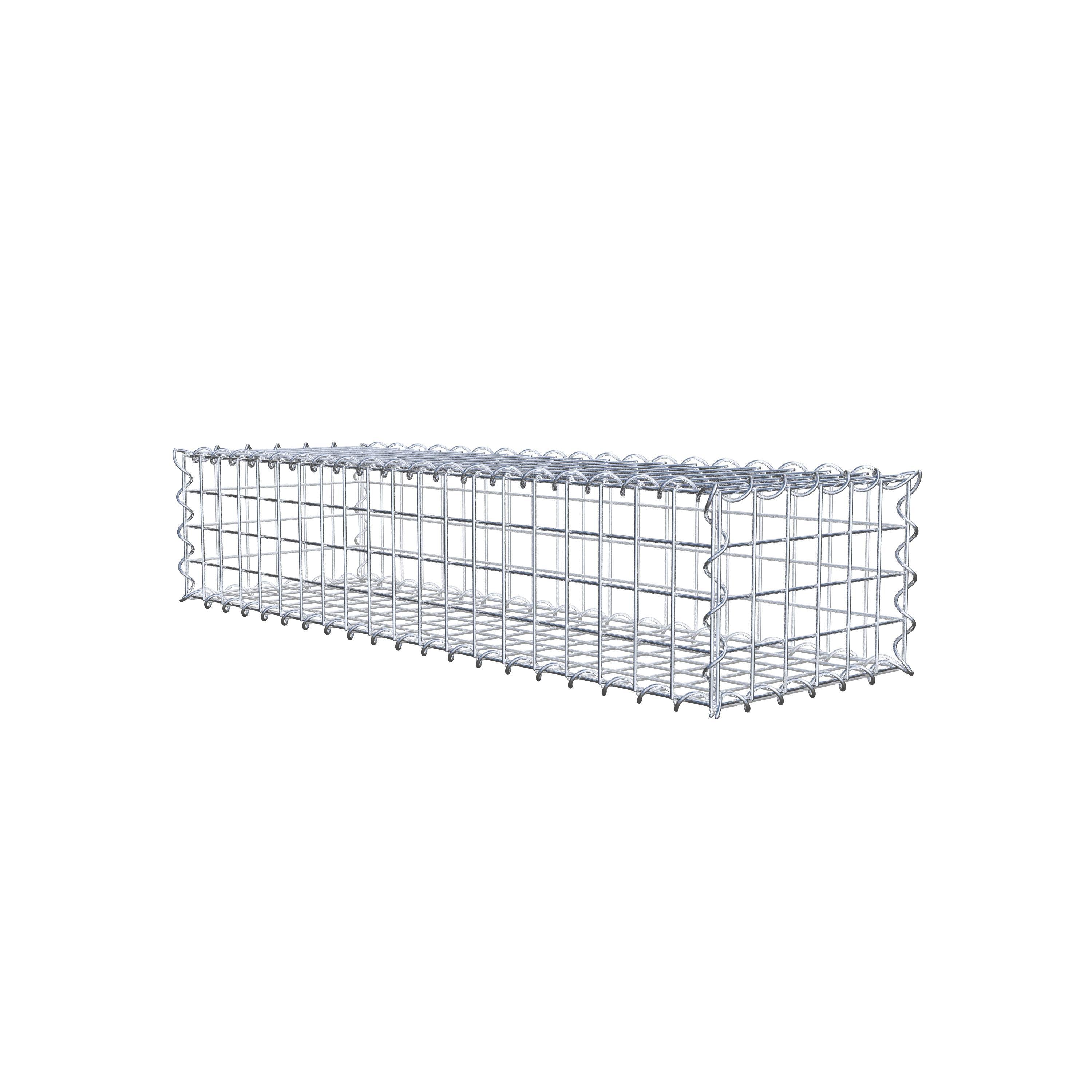 Gabbione 100 cm x 20 cm x 30 cm (L x H x P), maglia 5 cm x 5 cm, spirale