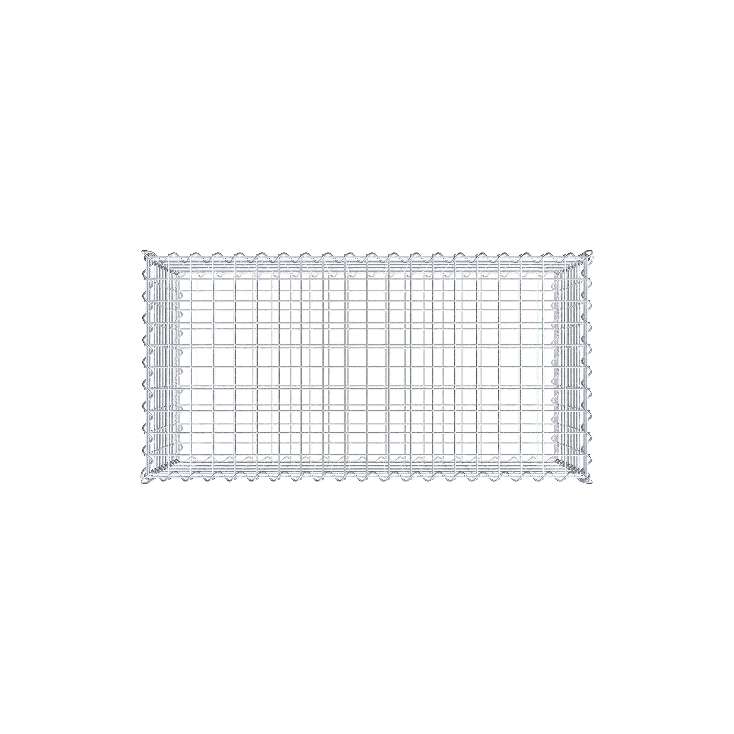 Gabbione 100 cm x 50 cm x 50 cm (L x H x P), maglia 5 cm x 5 cm, spirale