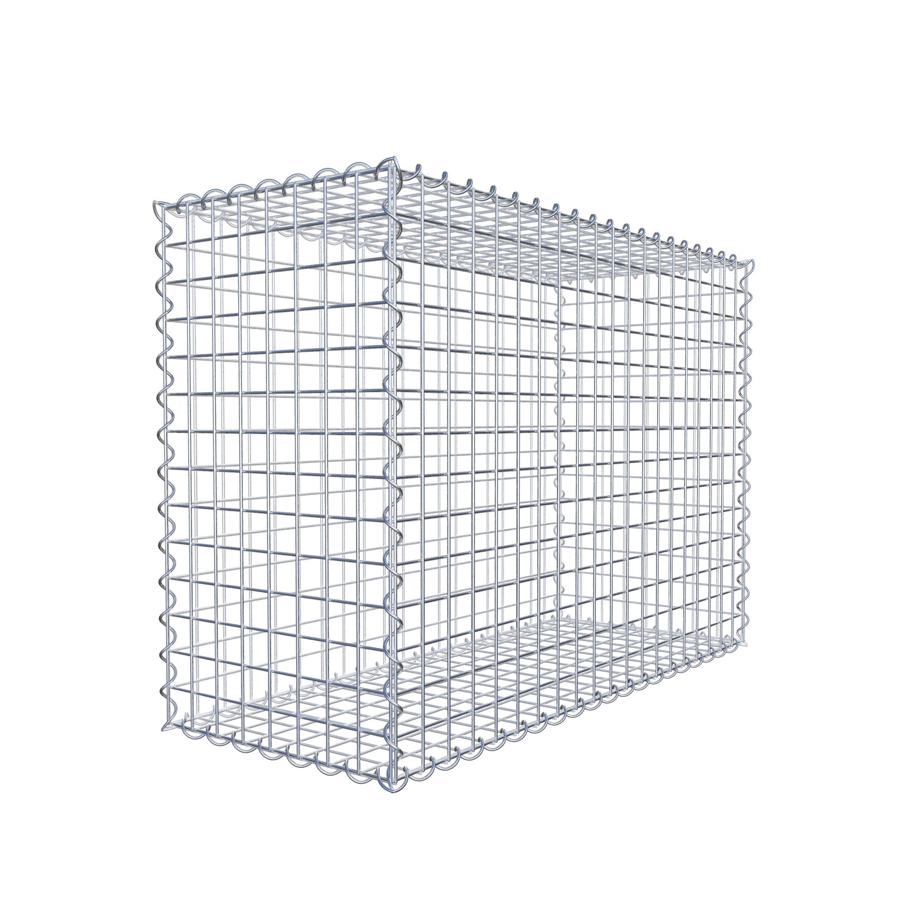 Gabbione 100 cm x 70 cm x 40 cm (L x H x P), maglia 5 cm x 5 cm, spirale