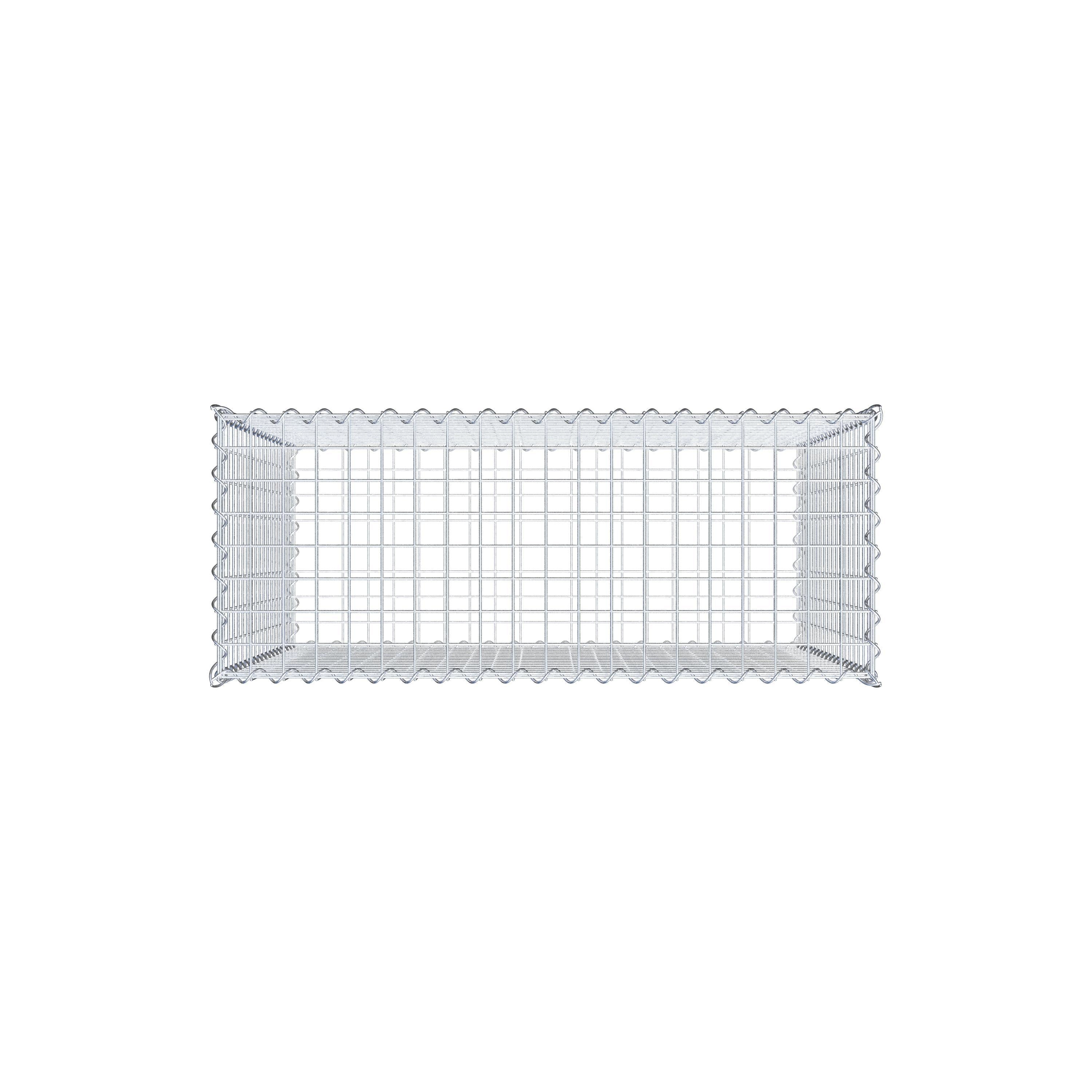 Gabion 100 cm x 90 cm x 40 cm (L x H x D), mesh size 5 cm x 5 cm, spiral