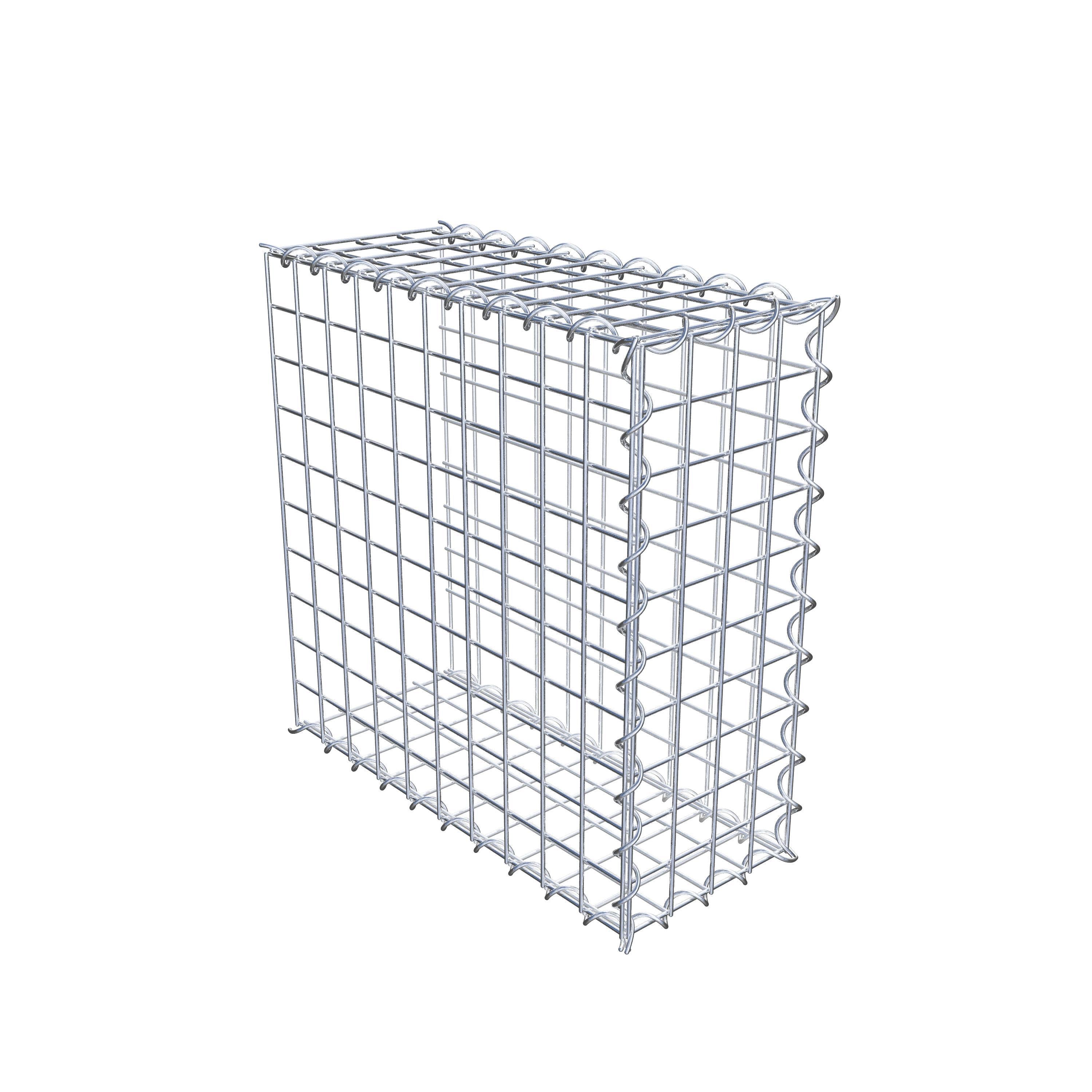 Add-on schanskorf type 2 50 cm x 50 cm x 20 cm (L x H x D), maaswijdte 5 cm x 5 cm, spiraalvormig