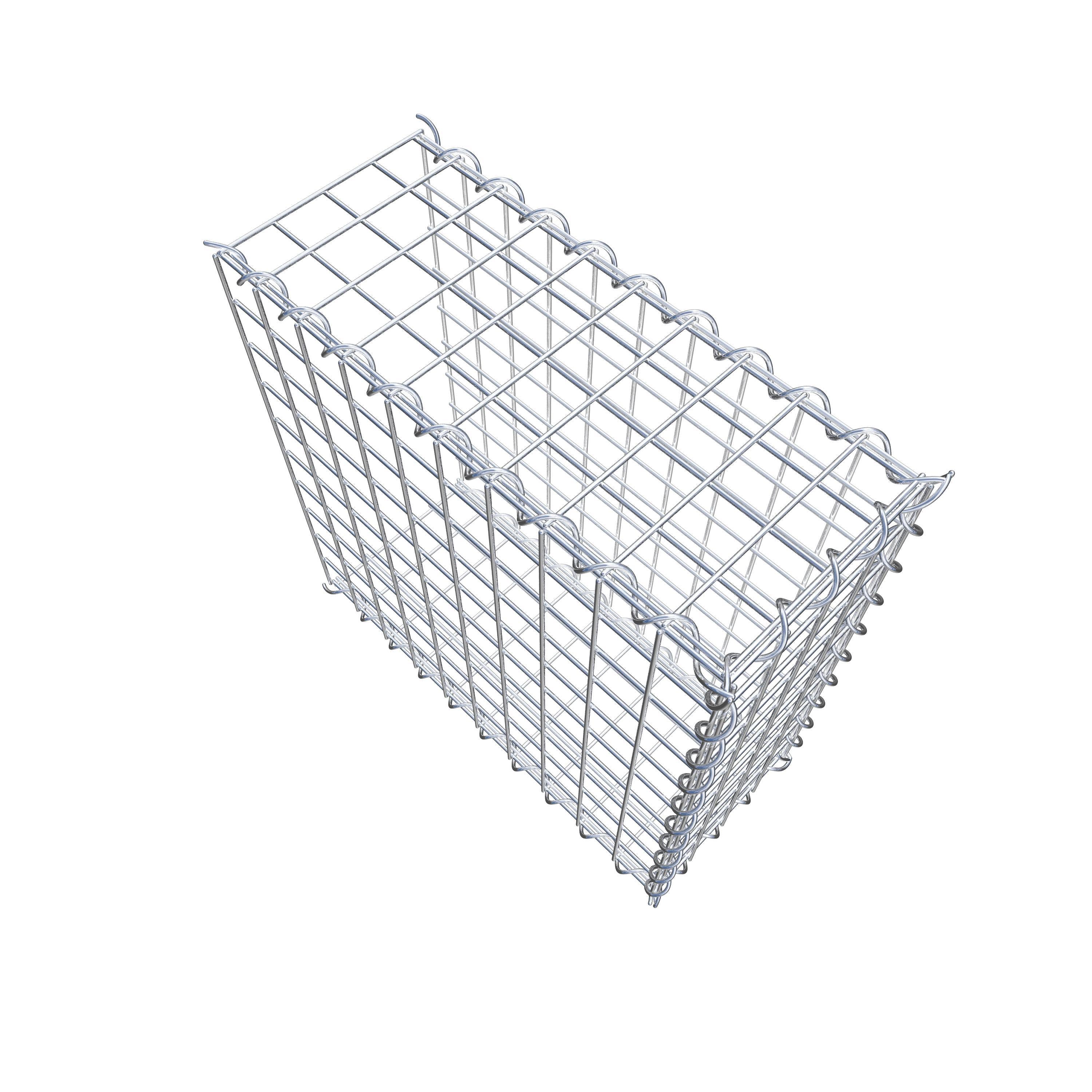 Add-on schanskorf type 2 50 cm x 50 cm x 20 cm (L x H x D), maaswijdte 5 cm x 5 cm, spiraalvormig