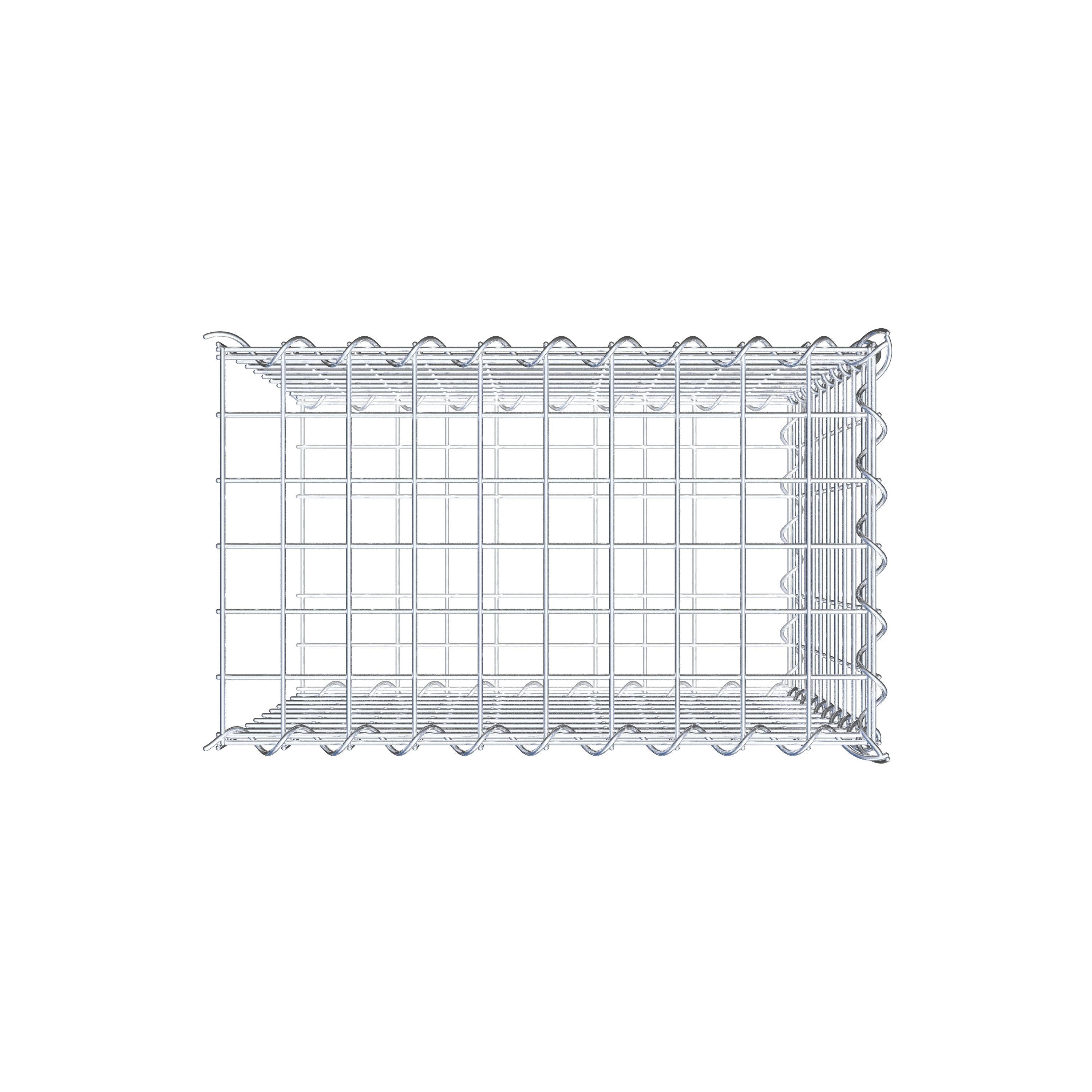 Gabbione aggiuntivo tipo 2 50 cm x 50 cm x 30 cm (L x A x P), dimensione maglia 5 cm x 5 cm, a spirale