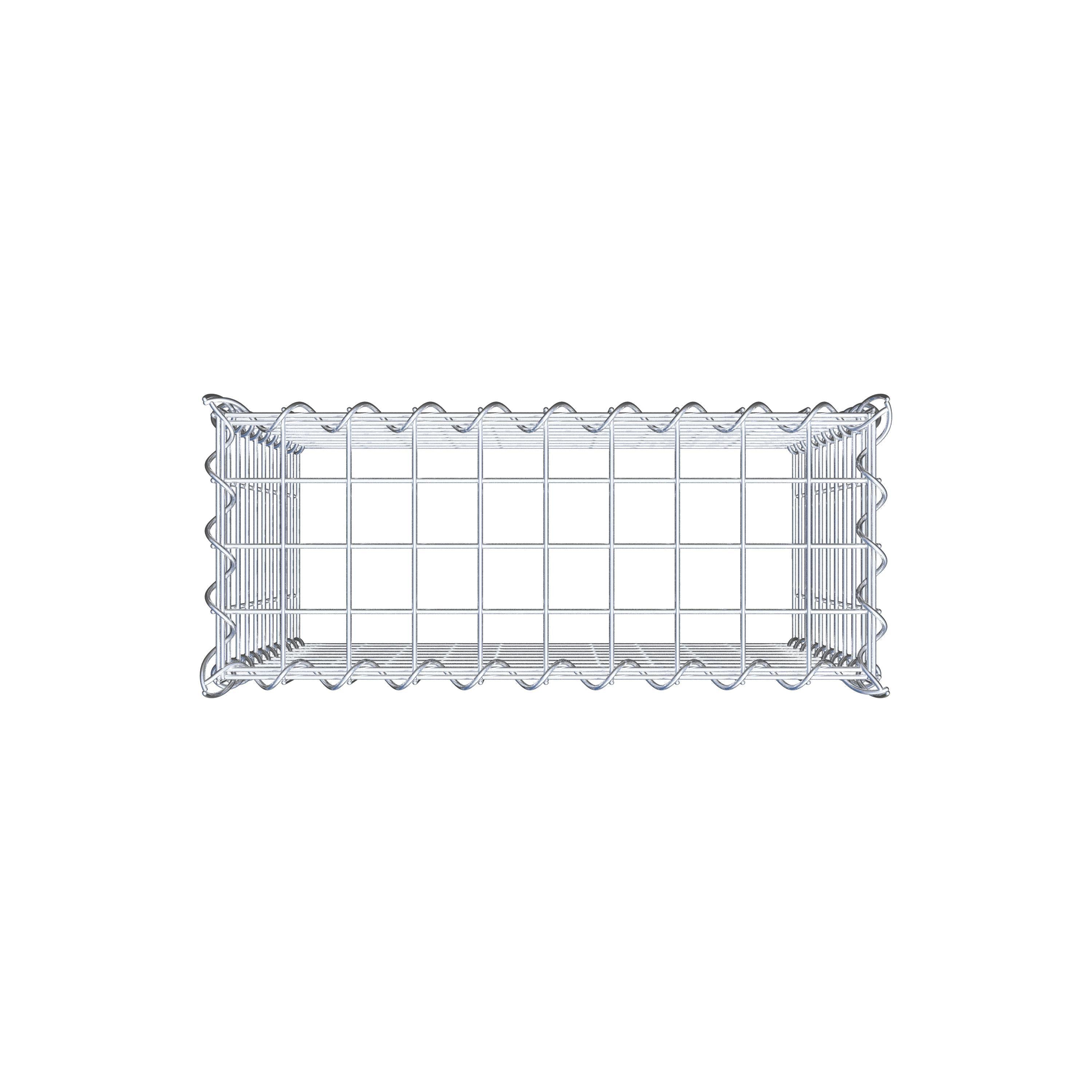 Opvokset gabion type 3 50 cm x 50 cm x 20 cm (L x H x D), maskestørrelse 5 cm x 5 cm, spiral