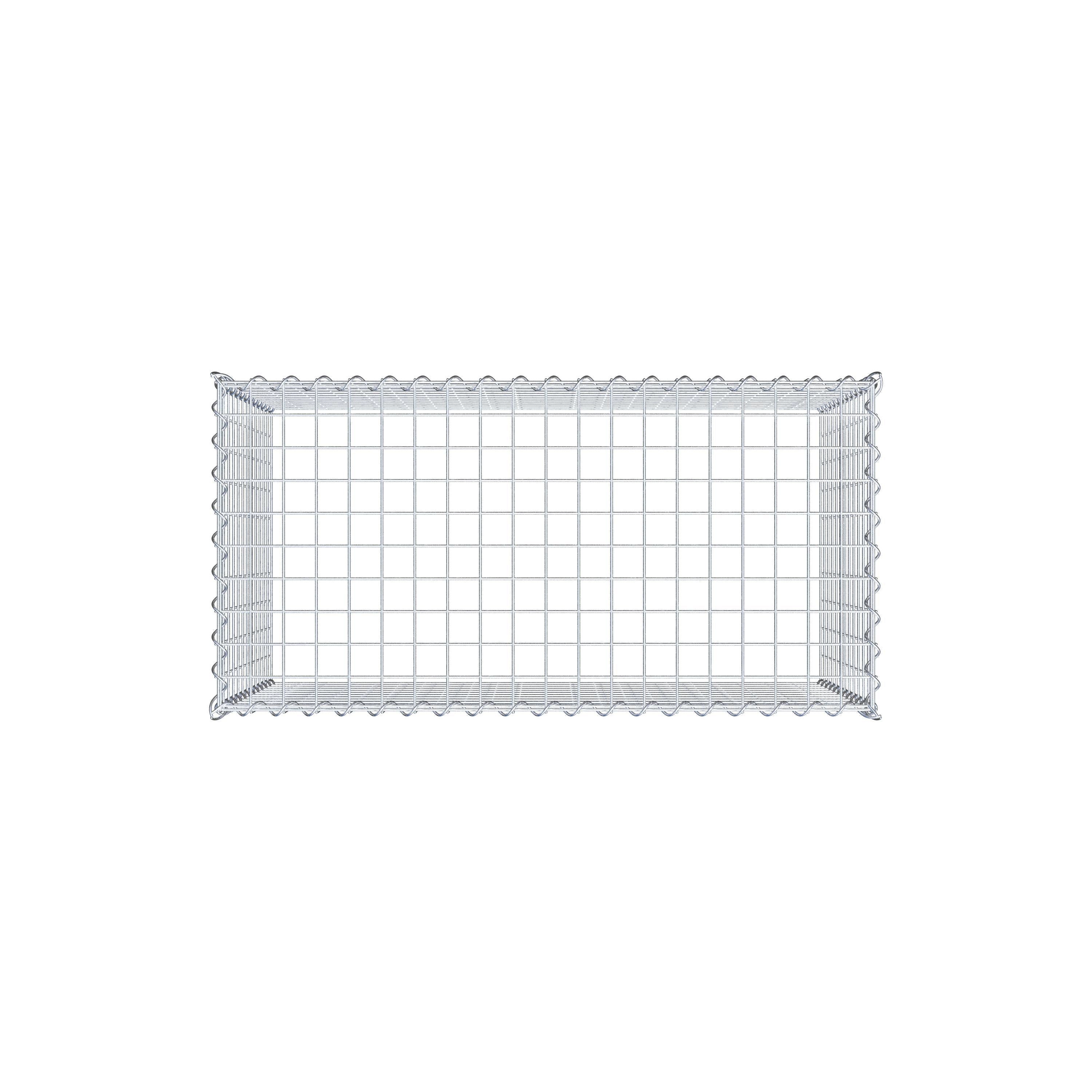 Opvokset gabion type 3 100 cm x 60 cm x 50 cm (L x H x D), maskestørrelse 5 cm x 5 cm, spiral